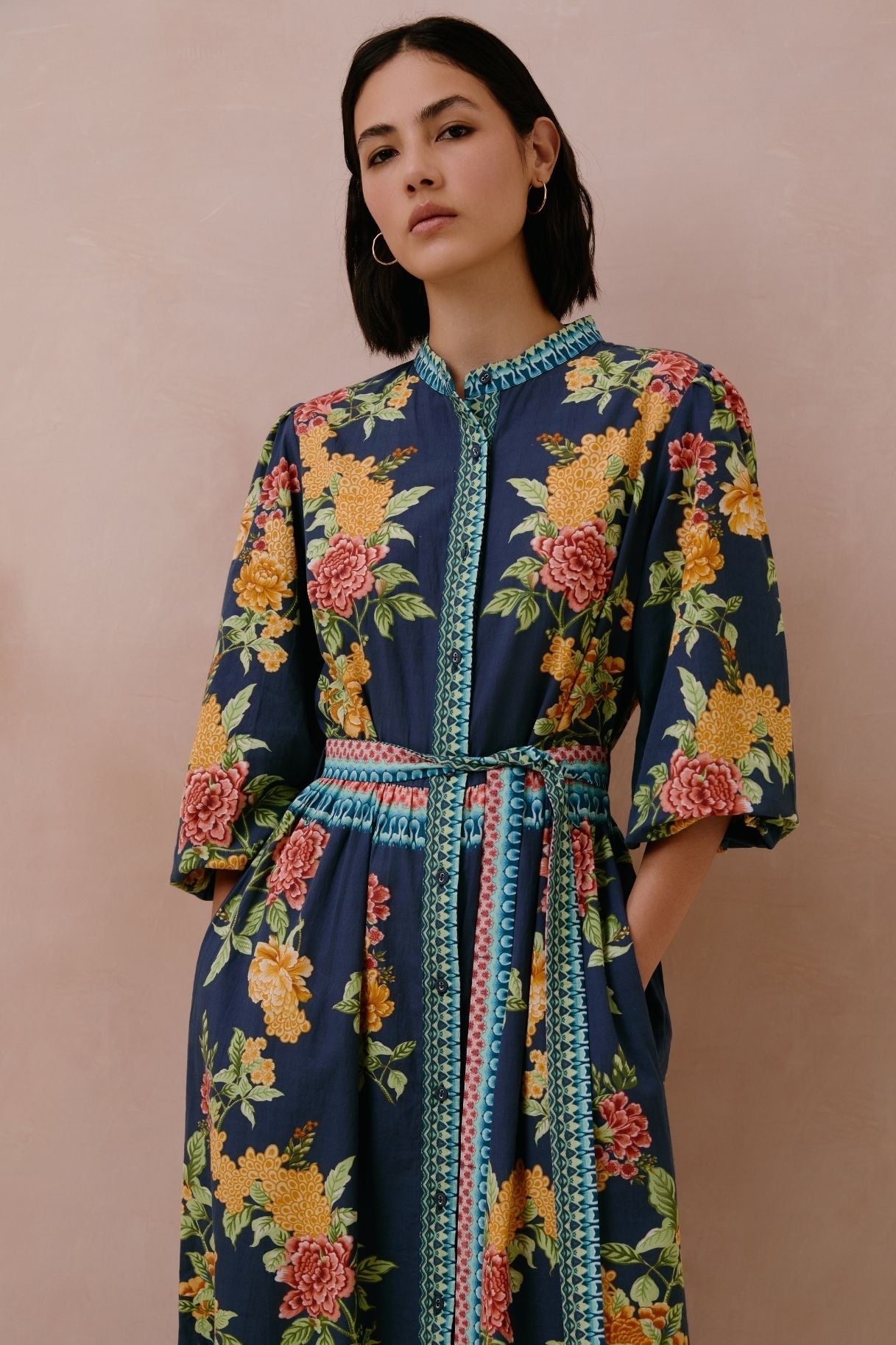 Raishma Studio Navy Amber Dress