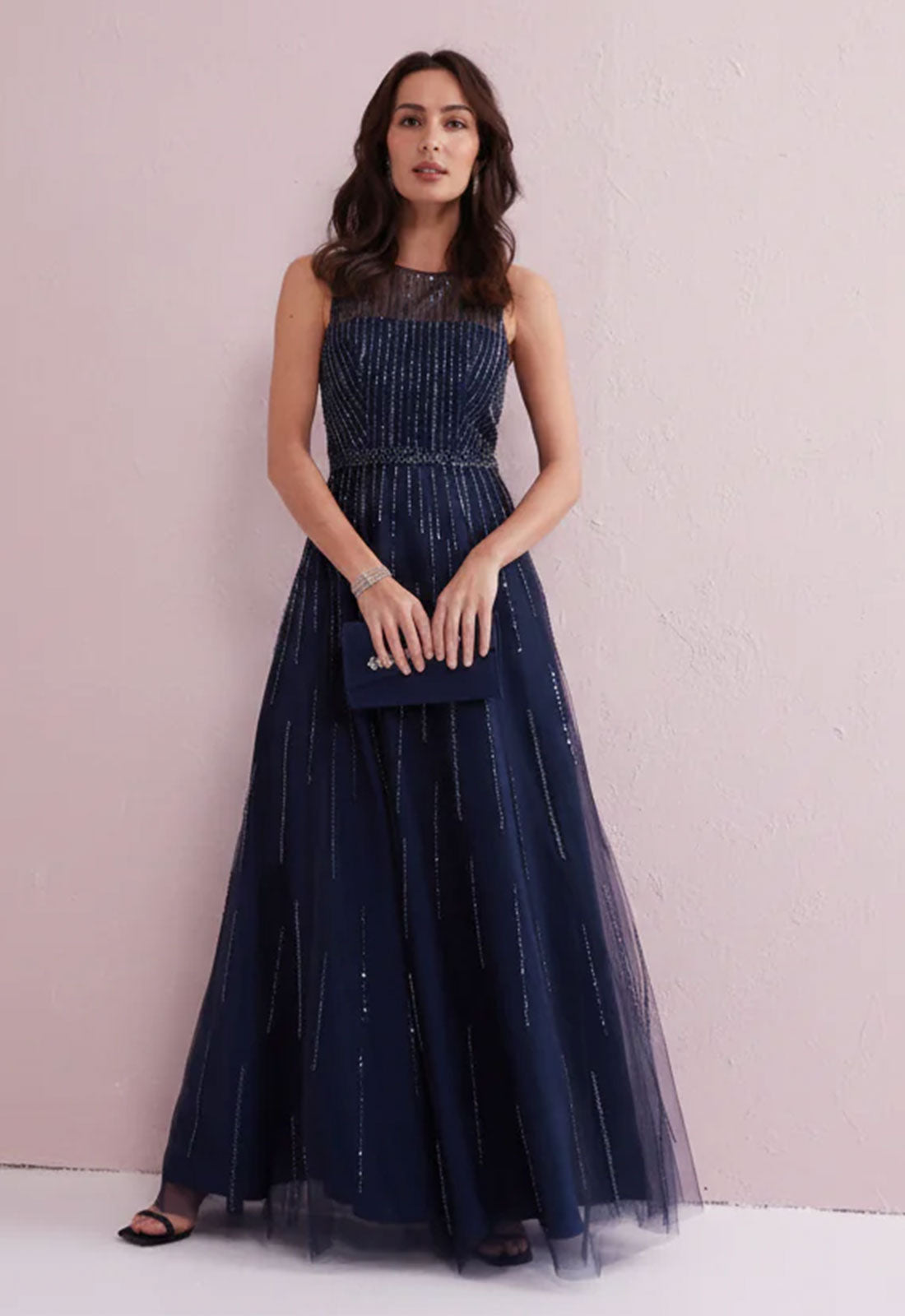 Samantha Jane Navy Angel Maxi Dress