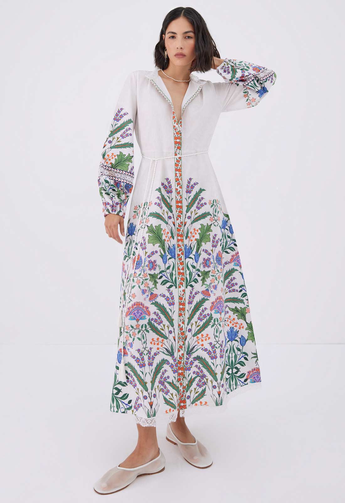 white printed Angelina dress