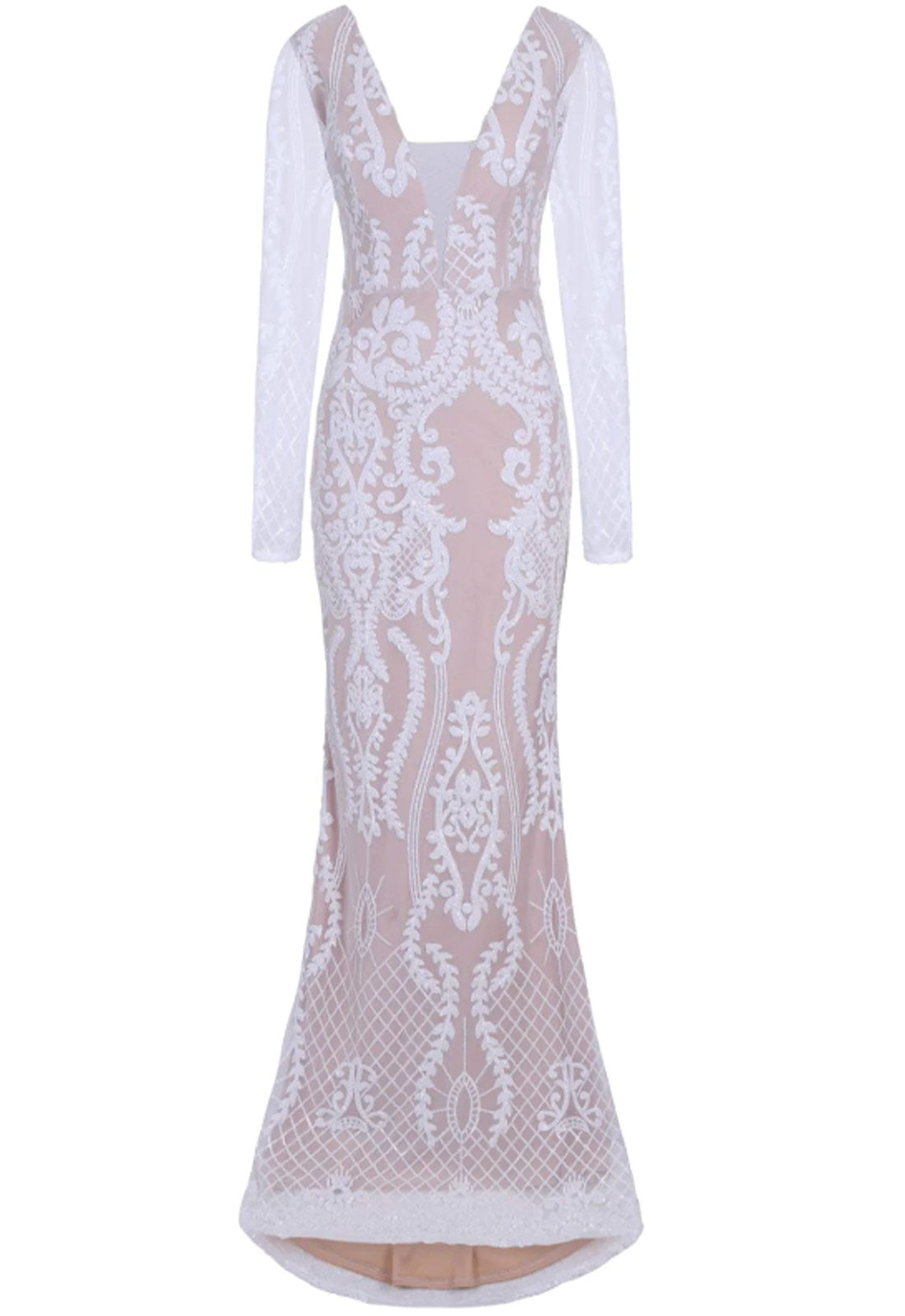 Nazz Collection White Annabella Evening Dress