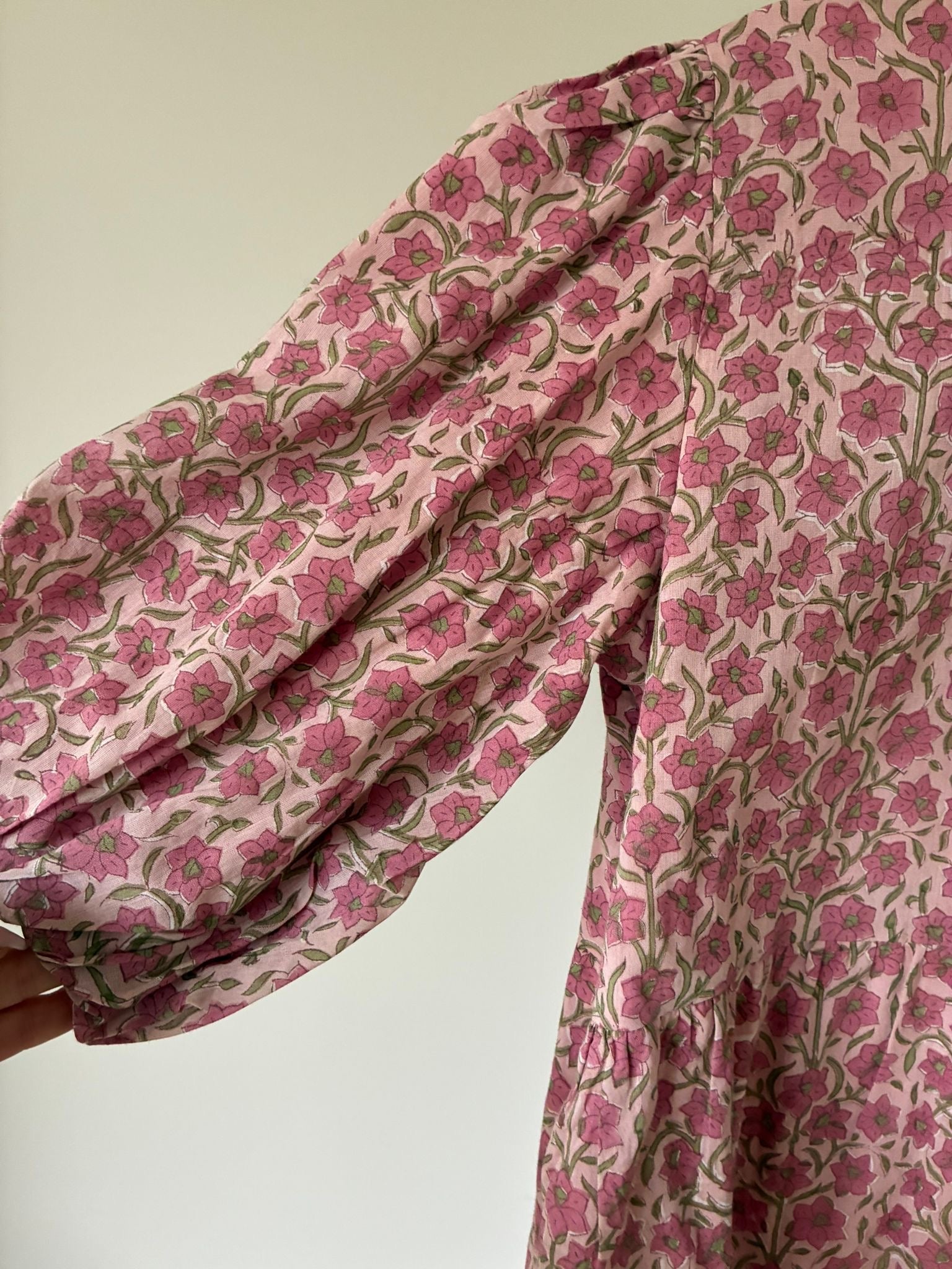 Soul Of Sita Sadie Rose Pink Floral Dress, 100% Cotton