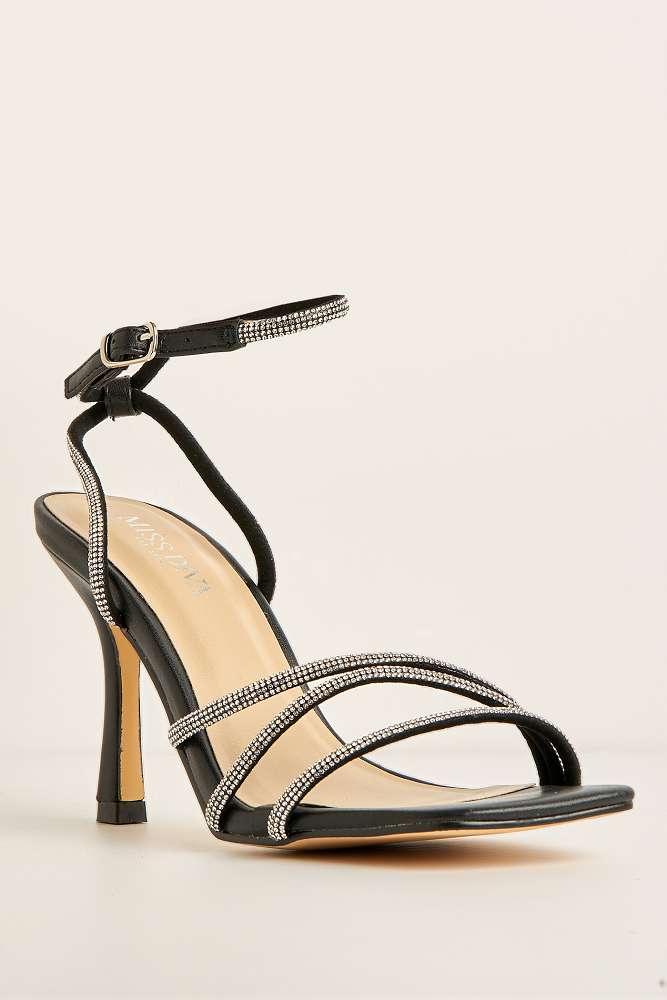 Miss Diva Black Camina Sandals