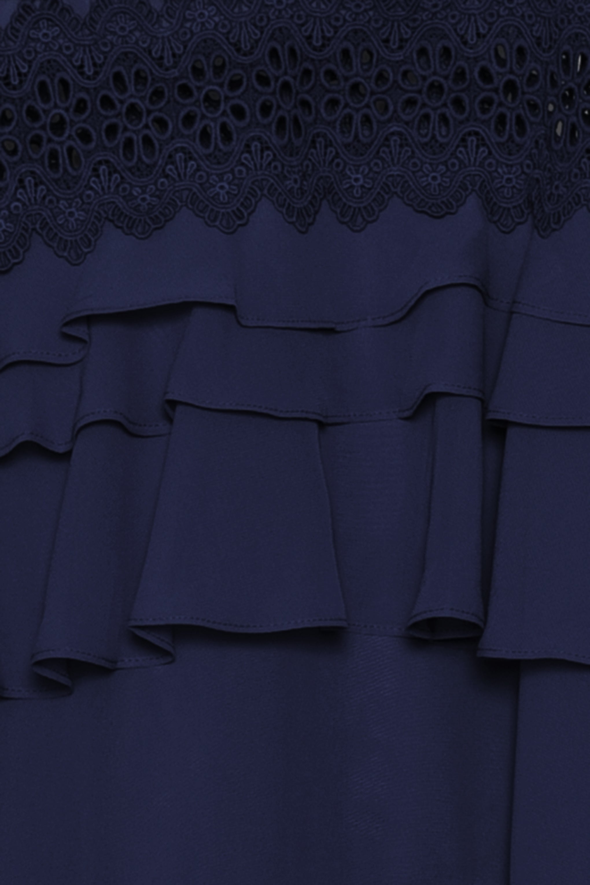 Sophia Navy Tiered Ruffle Maxi Dress-image-5