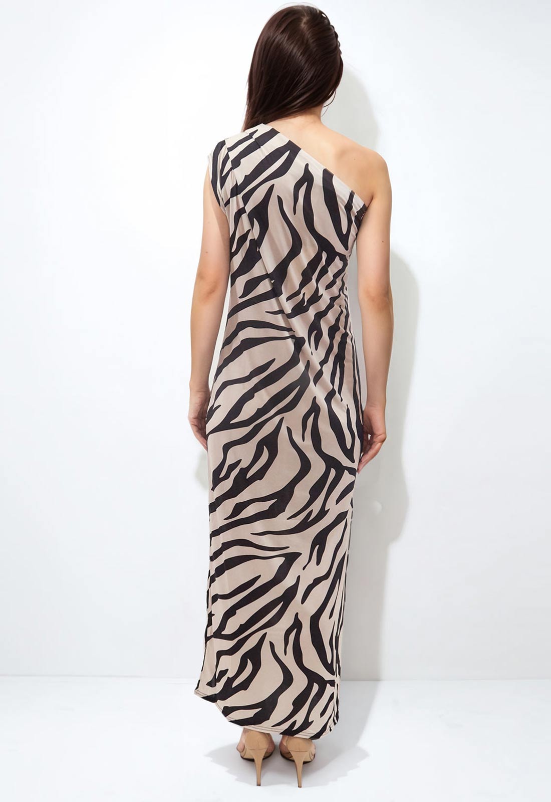 Honor Gold Zebra Print Cleo Maxi Dress