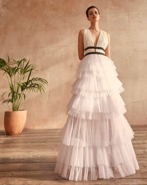 white tulle maxi dress True Decadence Eliza White Tulle Maxi Dress