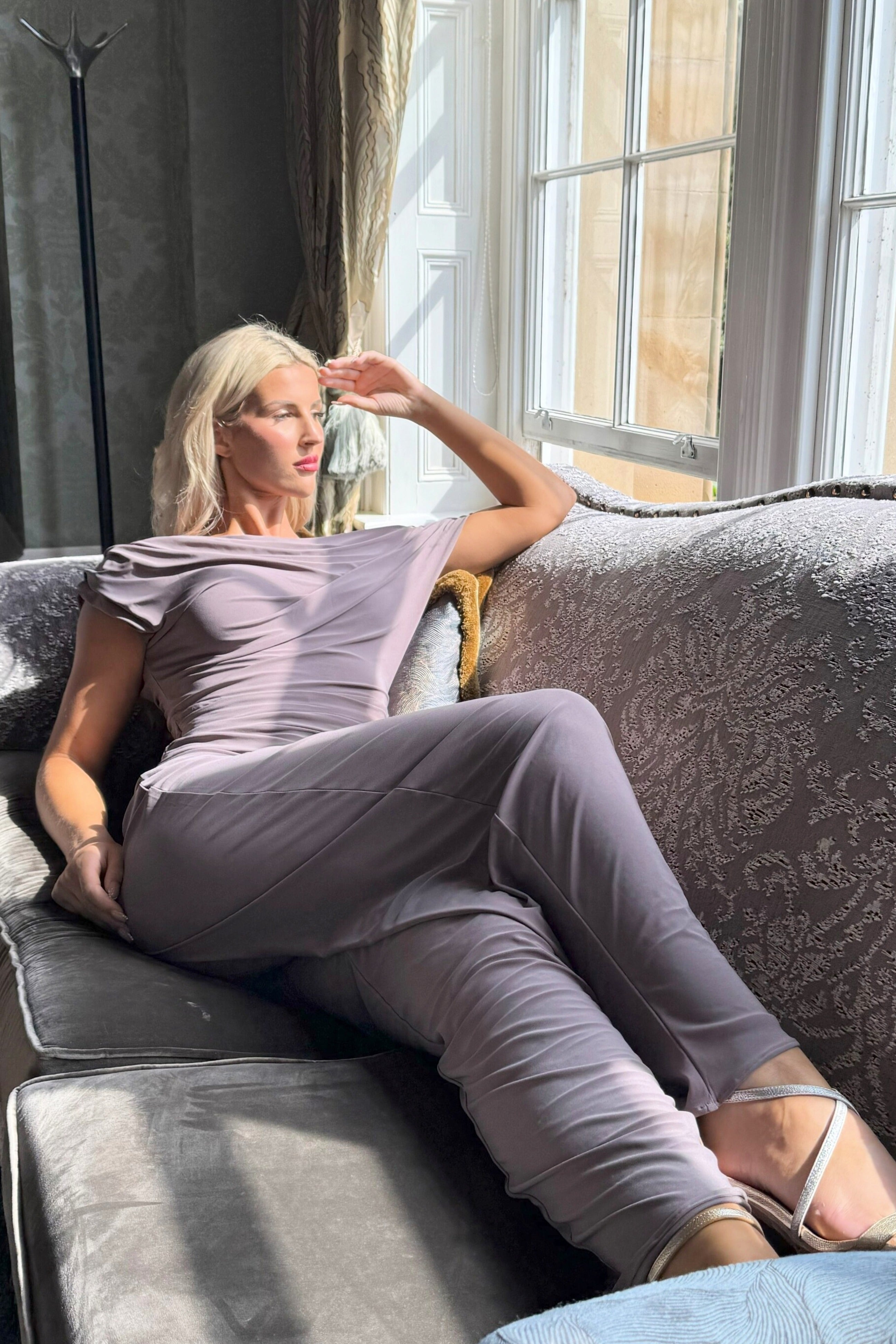 Atom Label Grey Taupe D1 Ss26 Carbon Jumpsuit