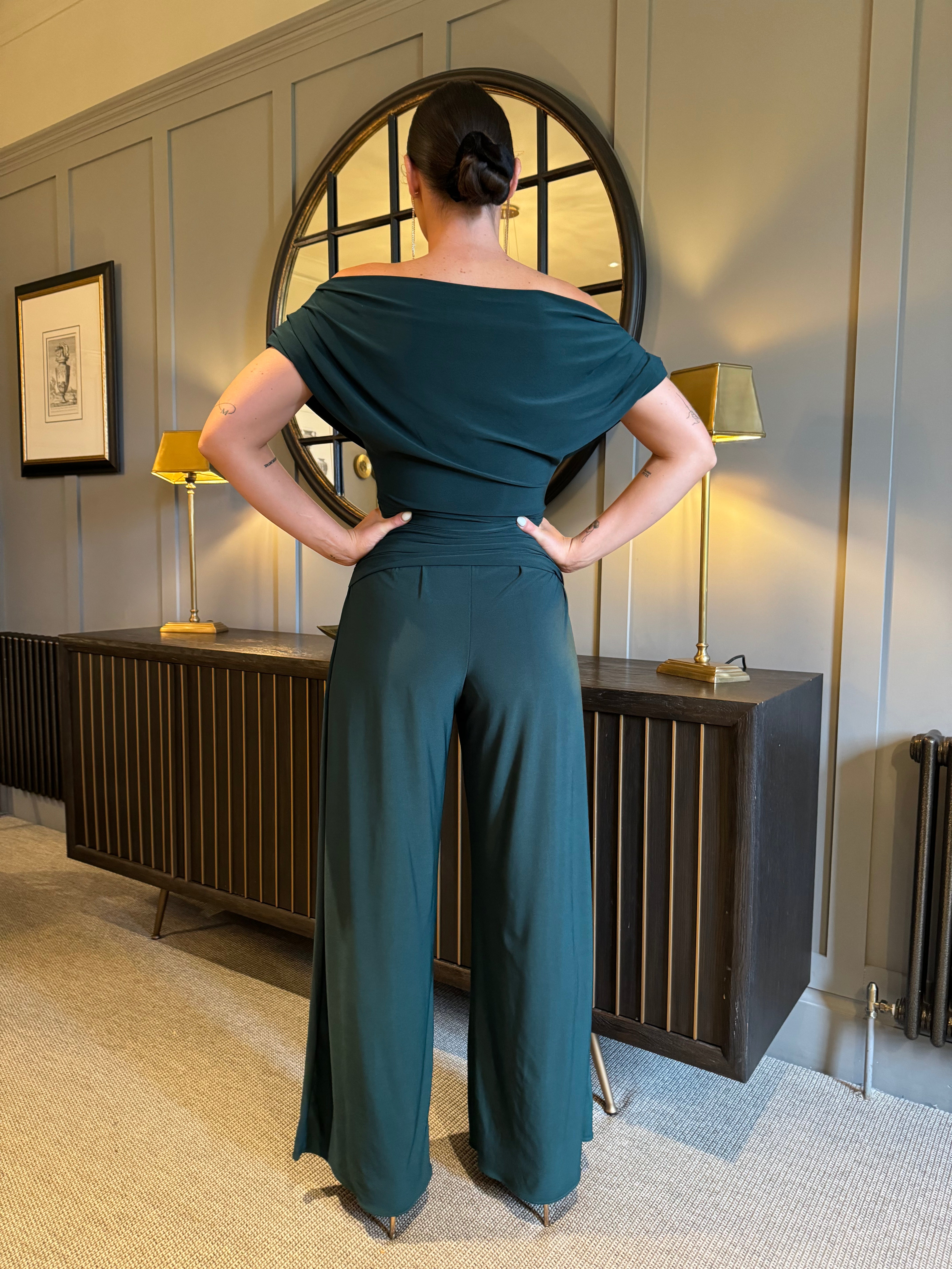 Atom Label Forest Green Carbon Jumpsuit