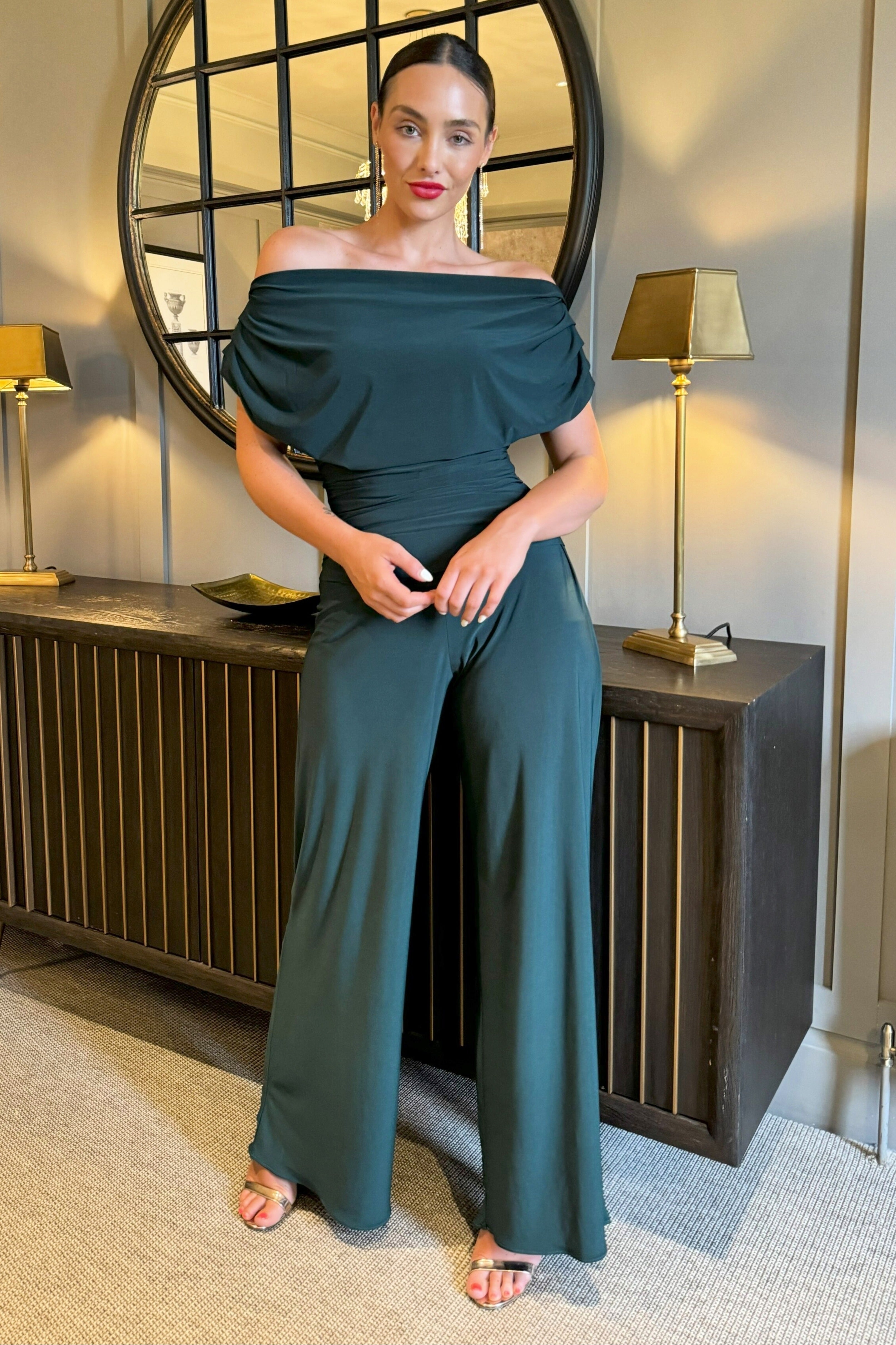 Atom Label Forest Green Carbon Jumpsuit