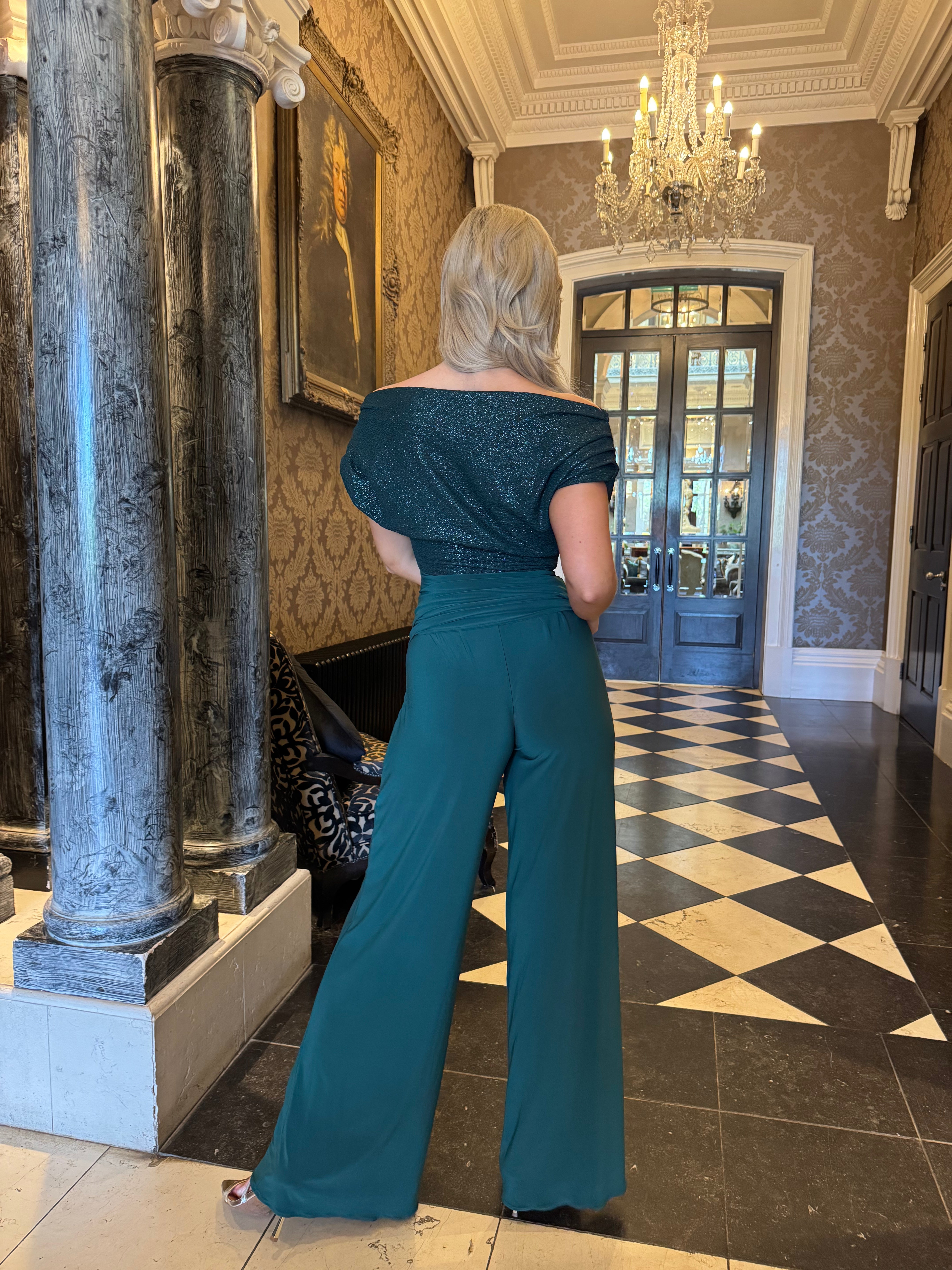 Atom Label Green Carbon Sparkle Jumpsuit