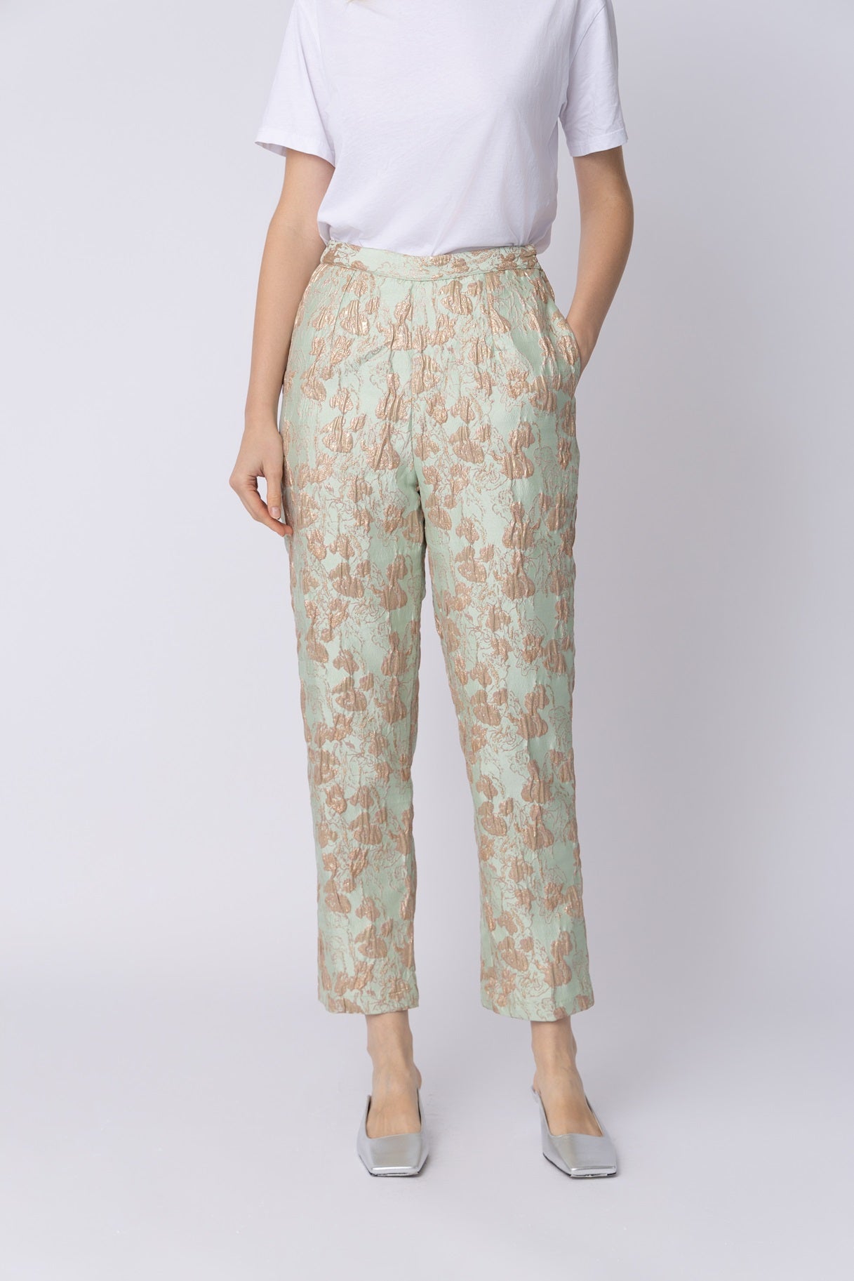 Raishma Couture Green Cedrina Trousers