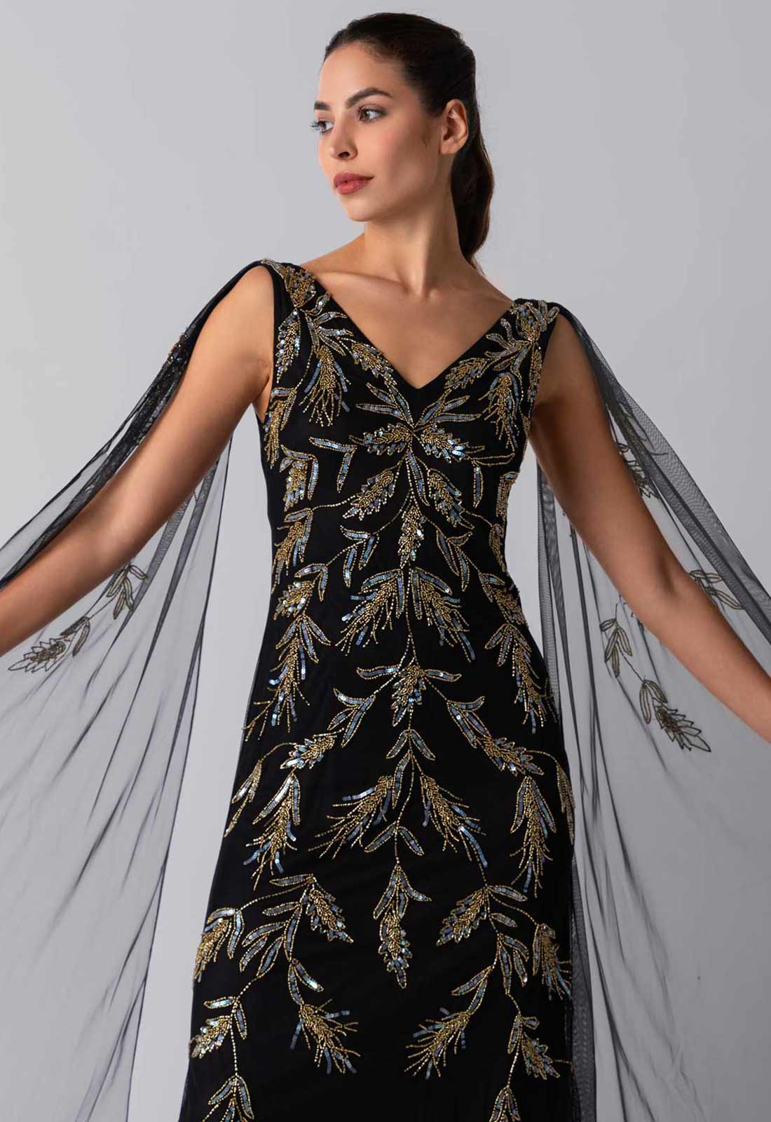 Raishma Couture Black Clara Maxi Dress