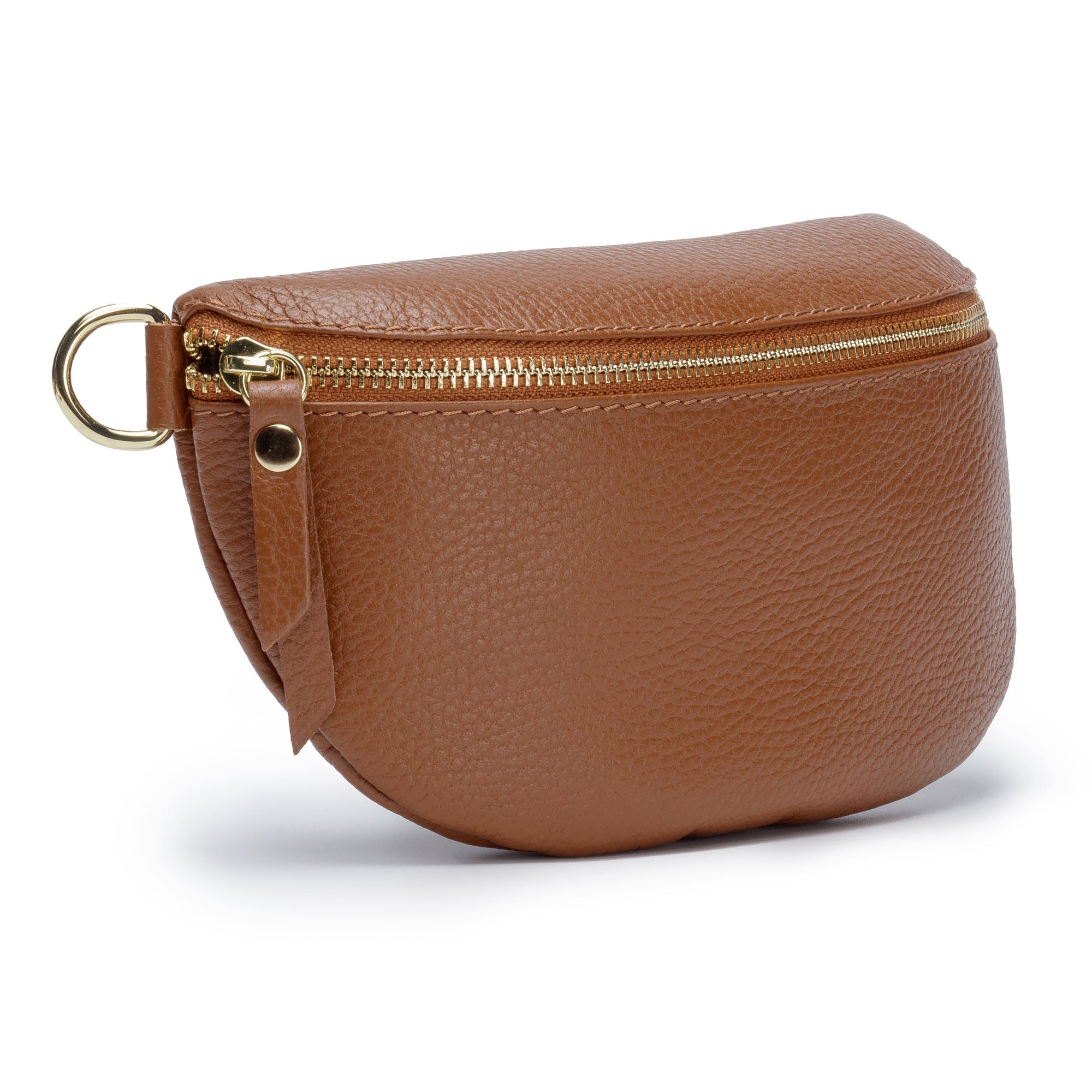 Elie Beaumont Sling Bag - Tan with Leopard Strap