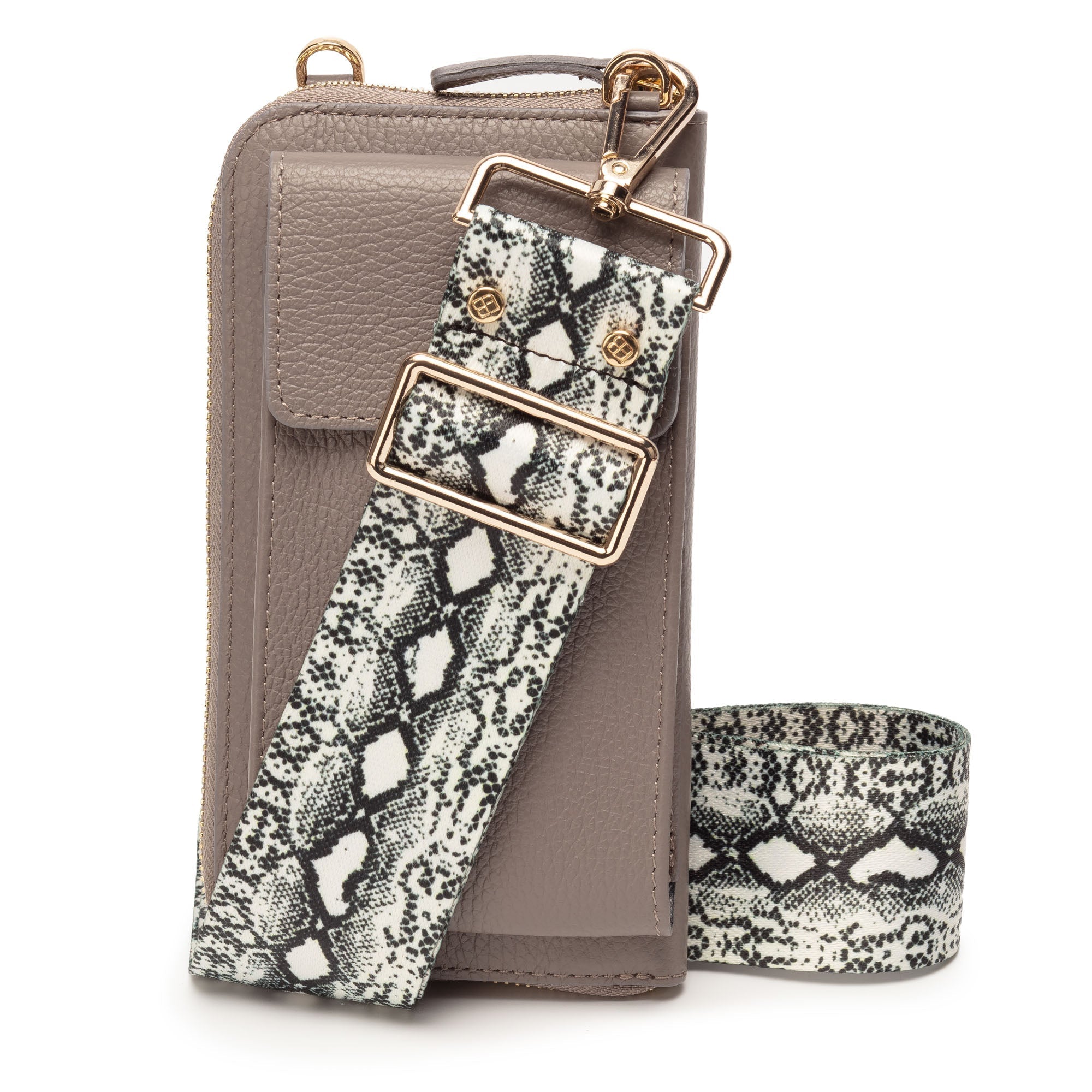 Elie Beaumont Phonebag Grey (Python strap)