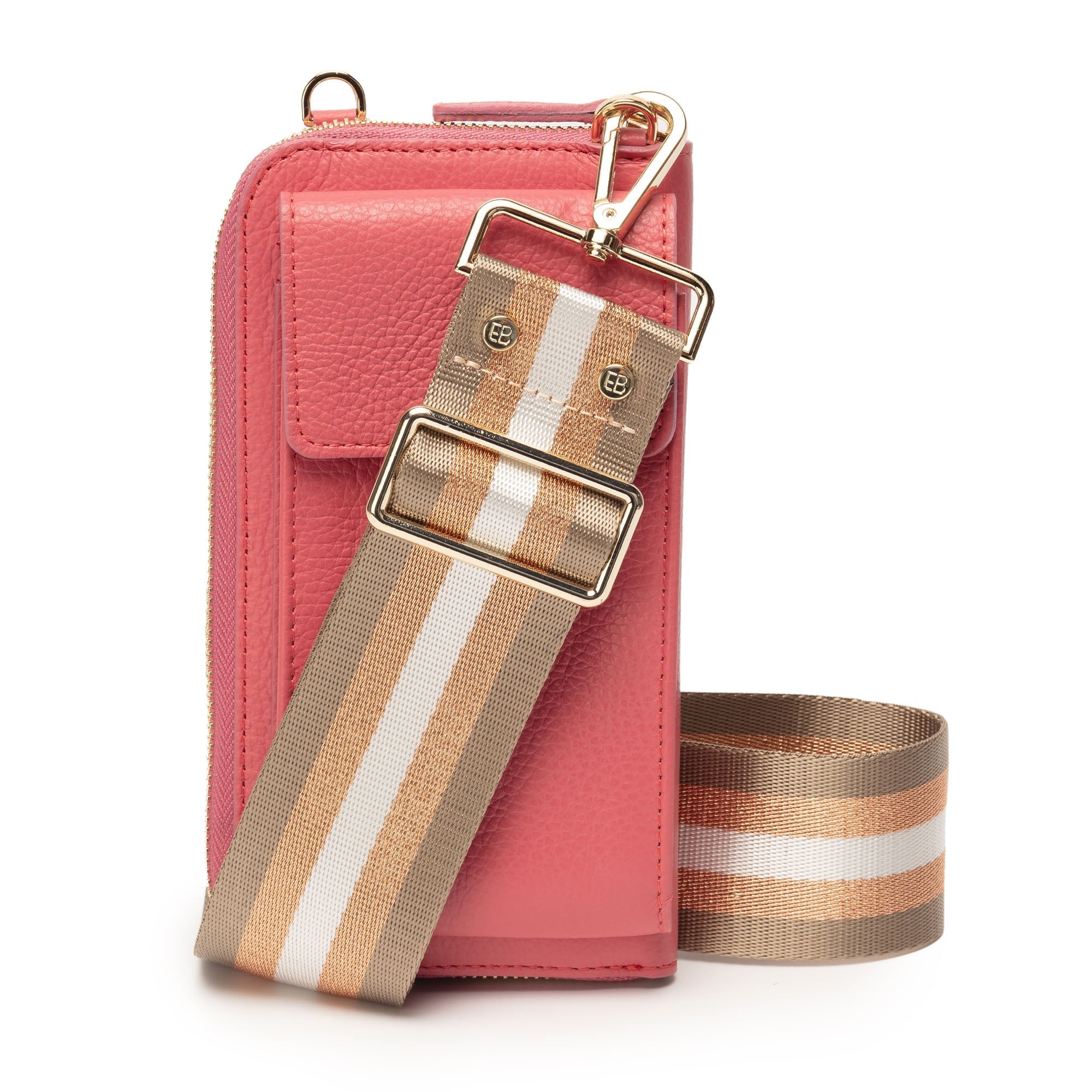 Elie Beaumont Phonebag Strawberry (Champagne Stripes strap)