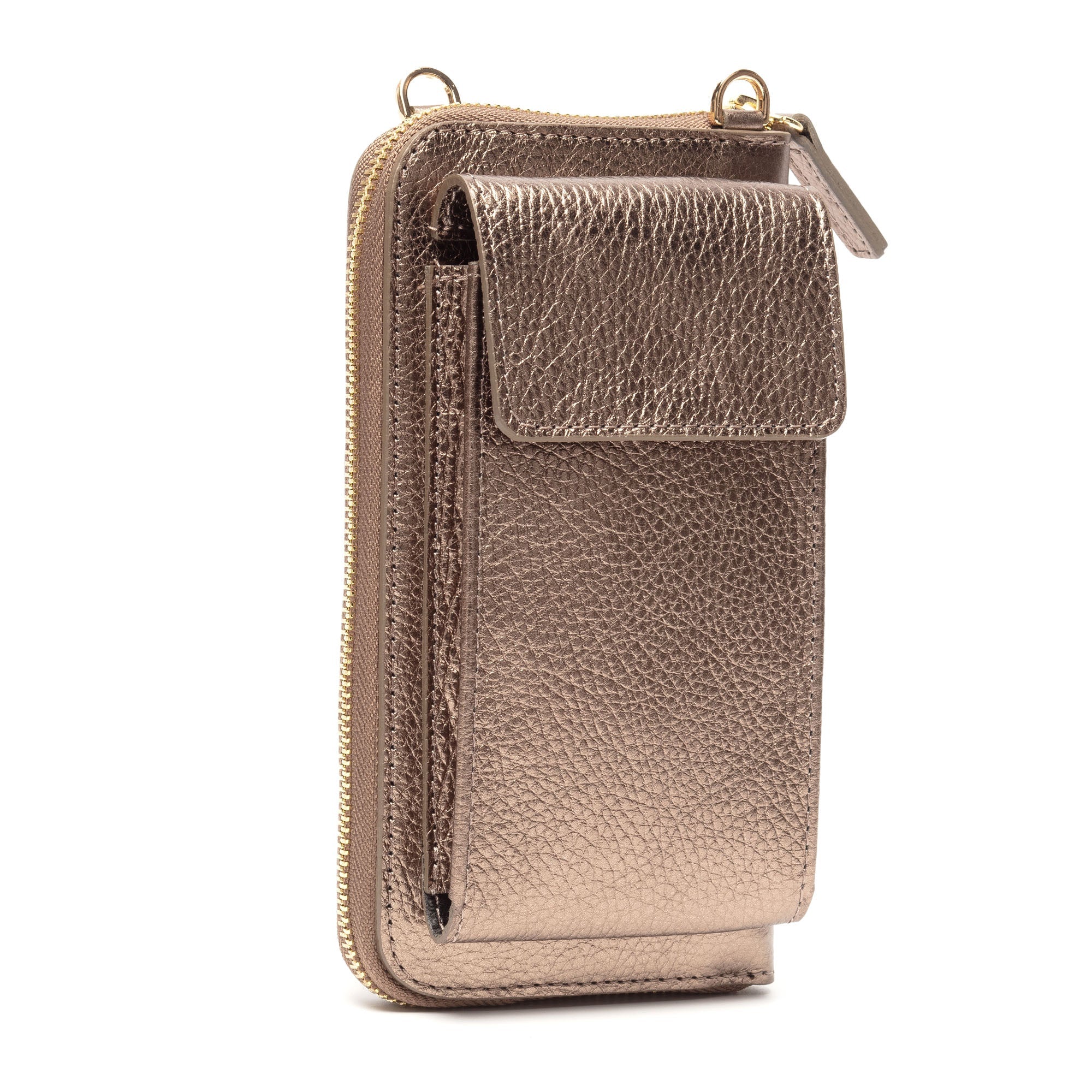 Elie Beaumont Phonebag Bronze (Blue Diamond strap)