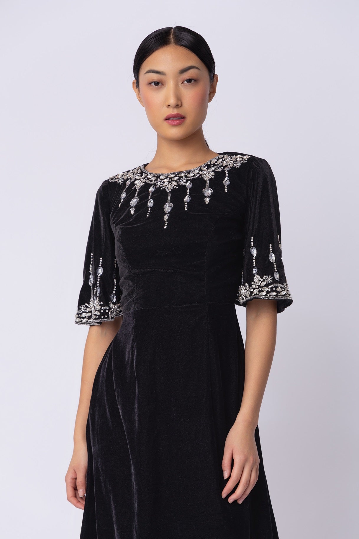 Raishma Couture Black Elvira Black Dress