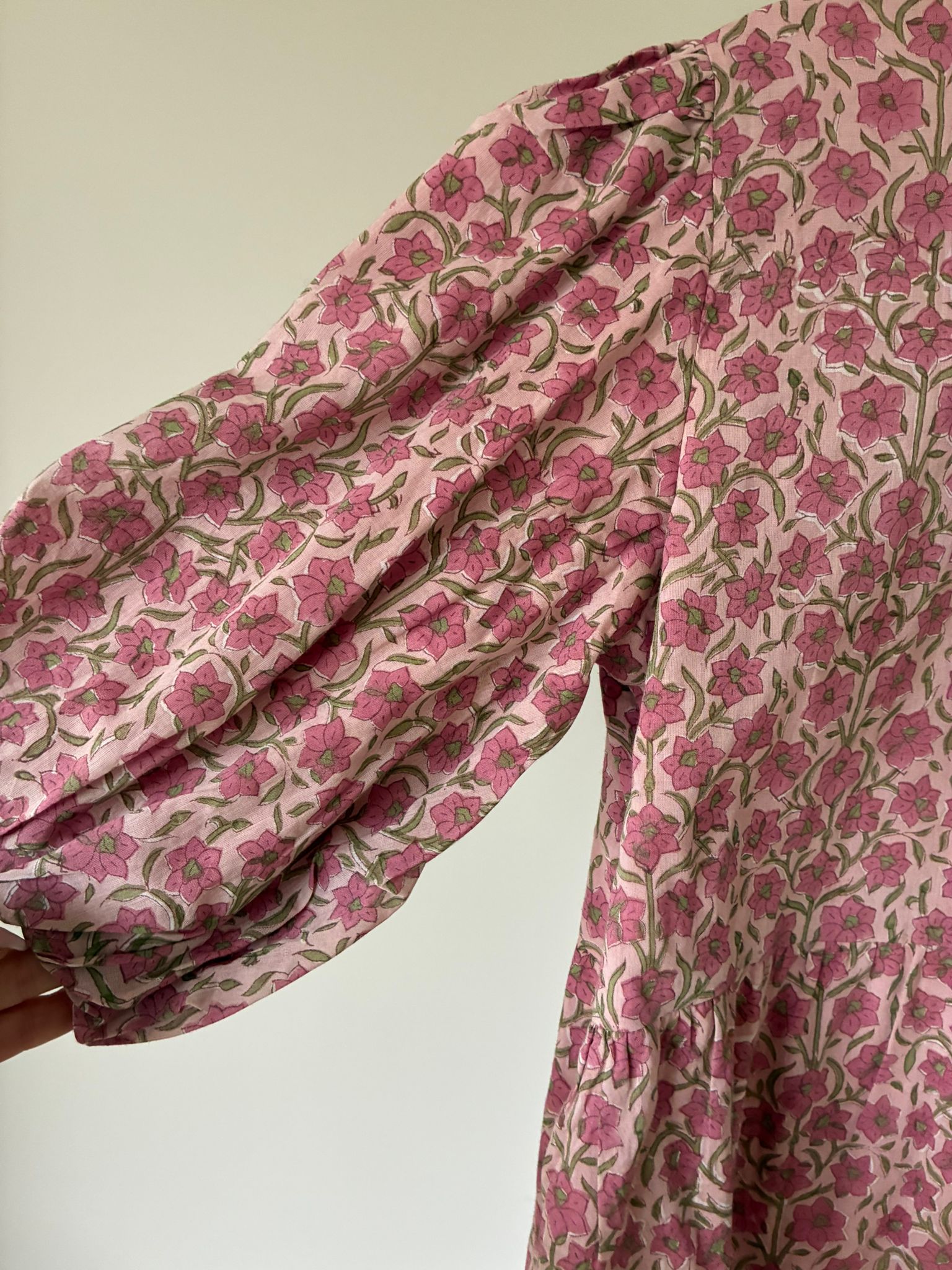 Soul Of Sita Sadie Rose Pink Floral Dress, 100% Cotton
