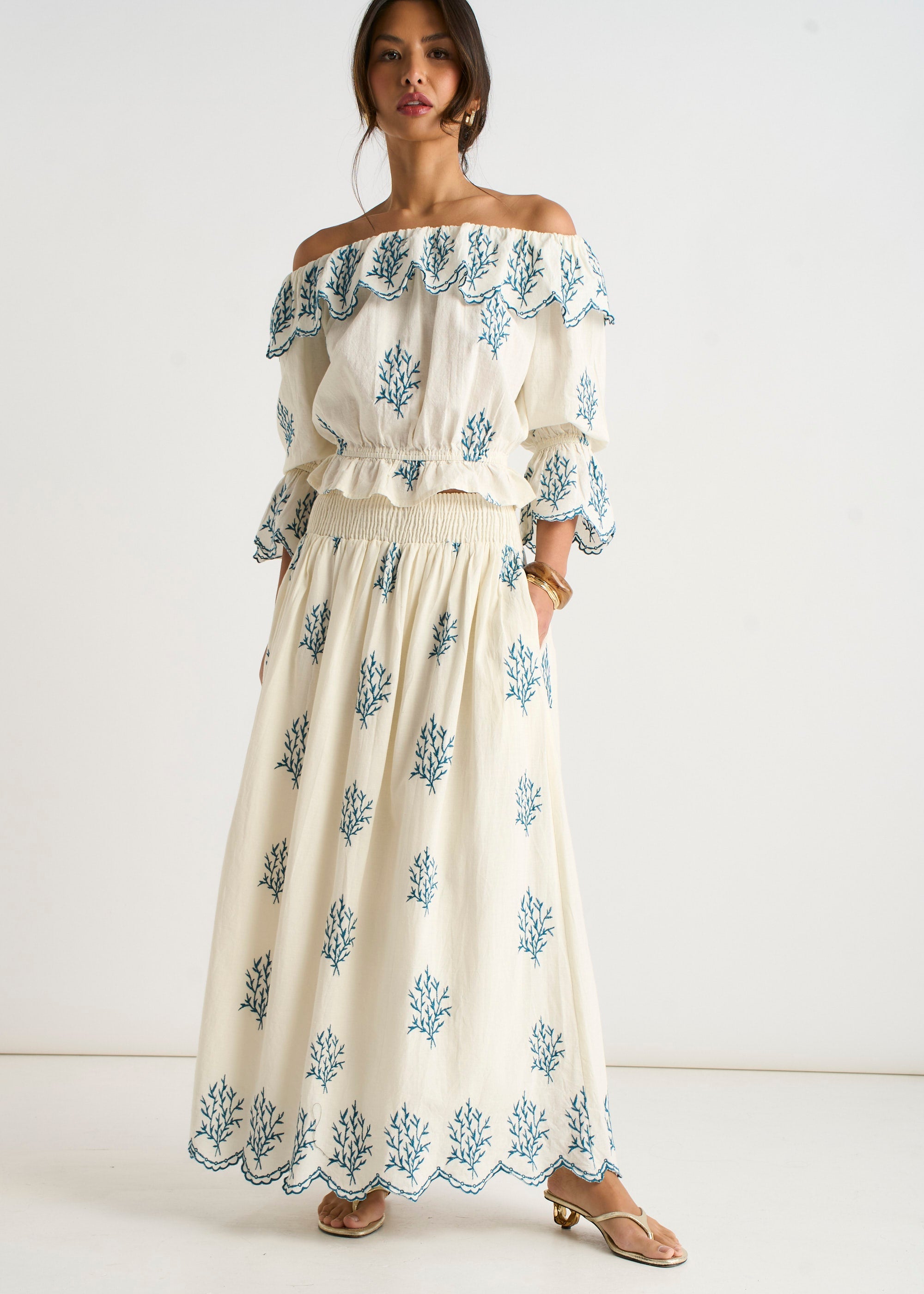 Gini London Marshmallow Maxi Skirt