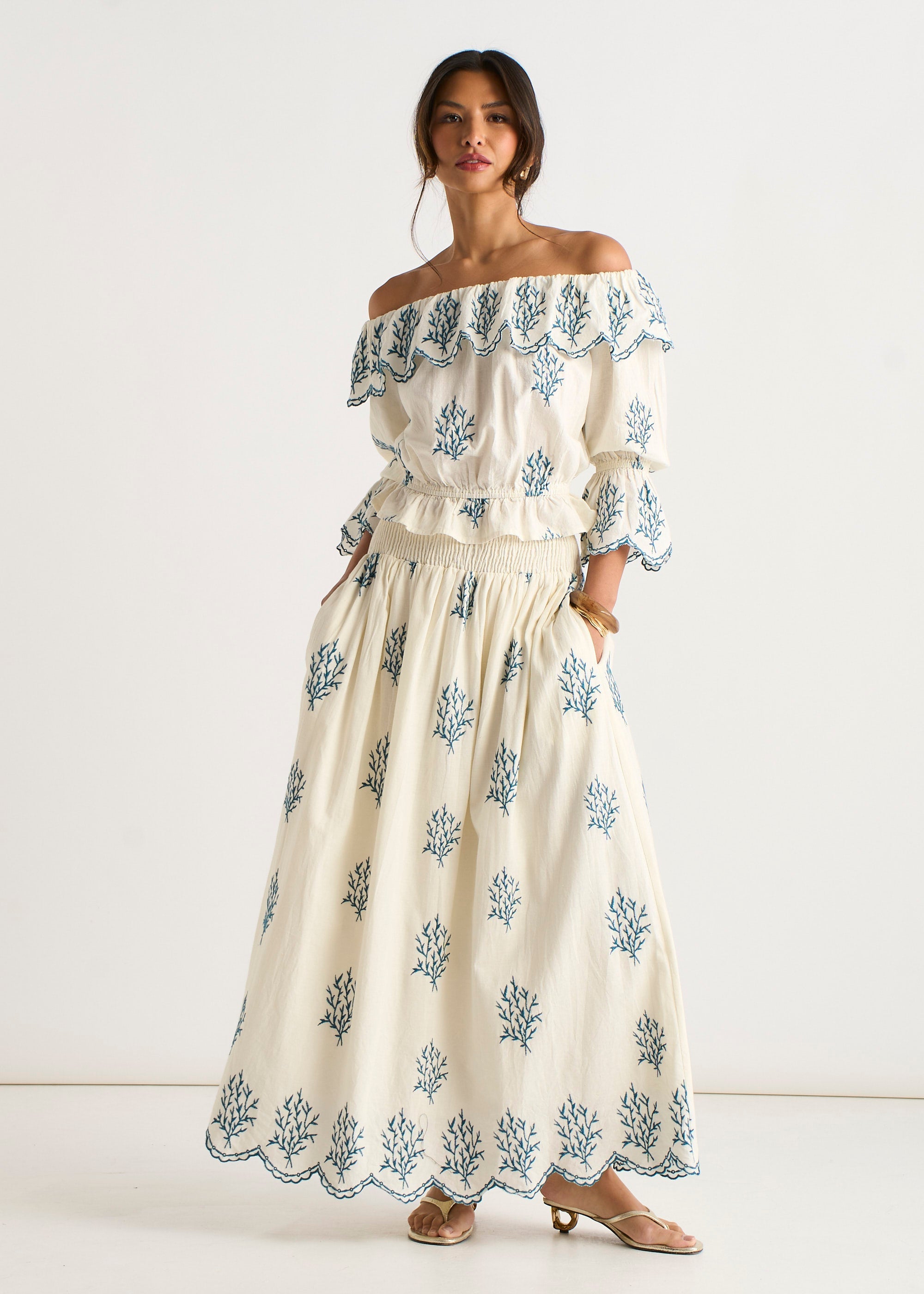 Gini London Marshmallow Maxi Skirt