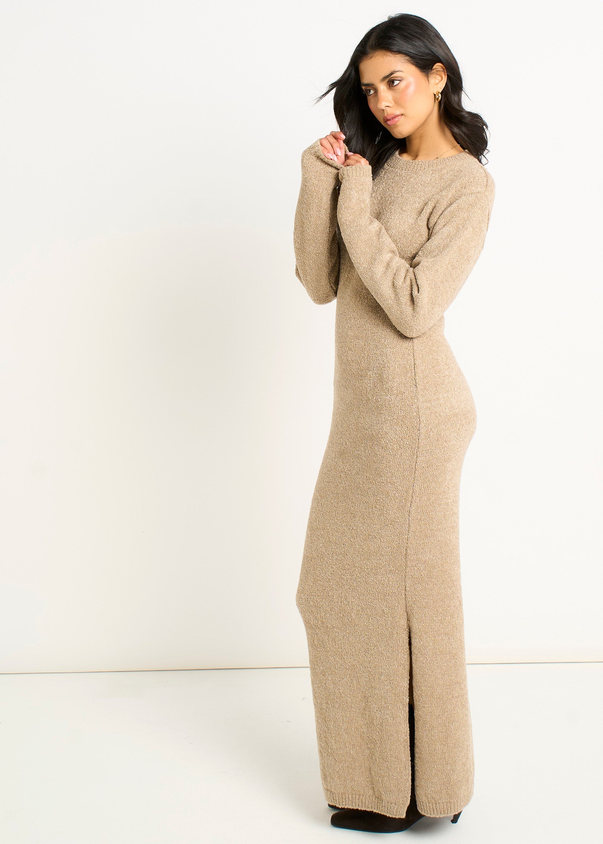 Gini London Oatmeal Jumper Dress
