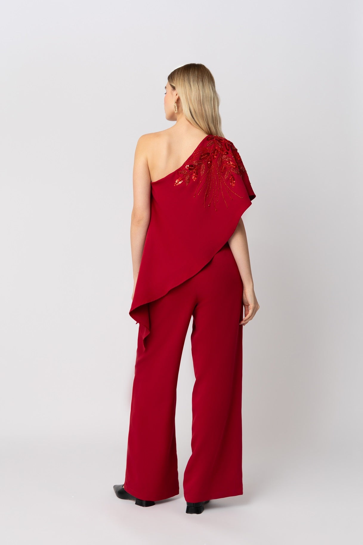 Raishma Couture Red Gwen Red Jumpsuit