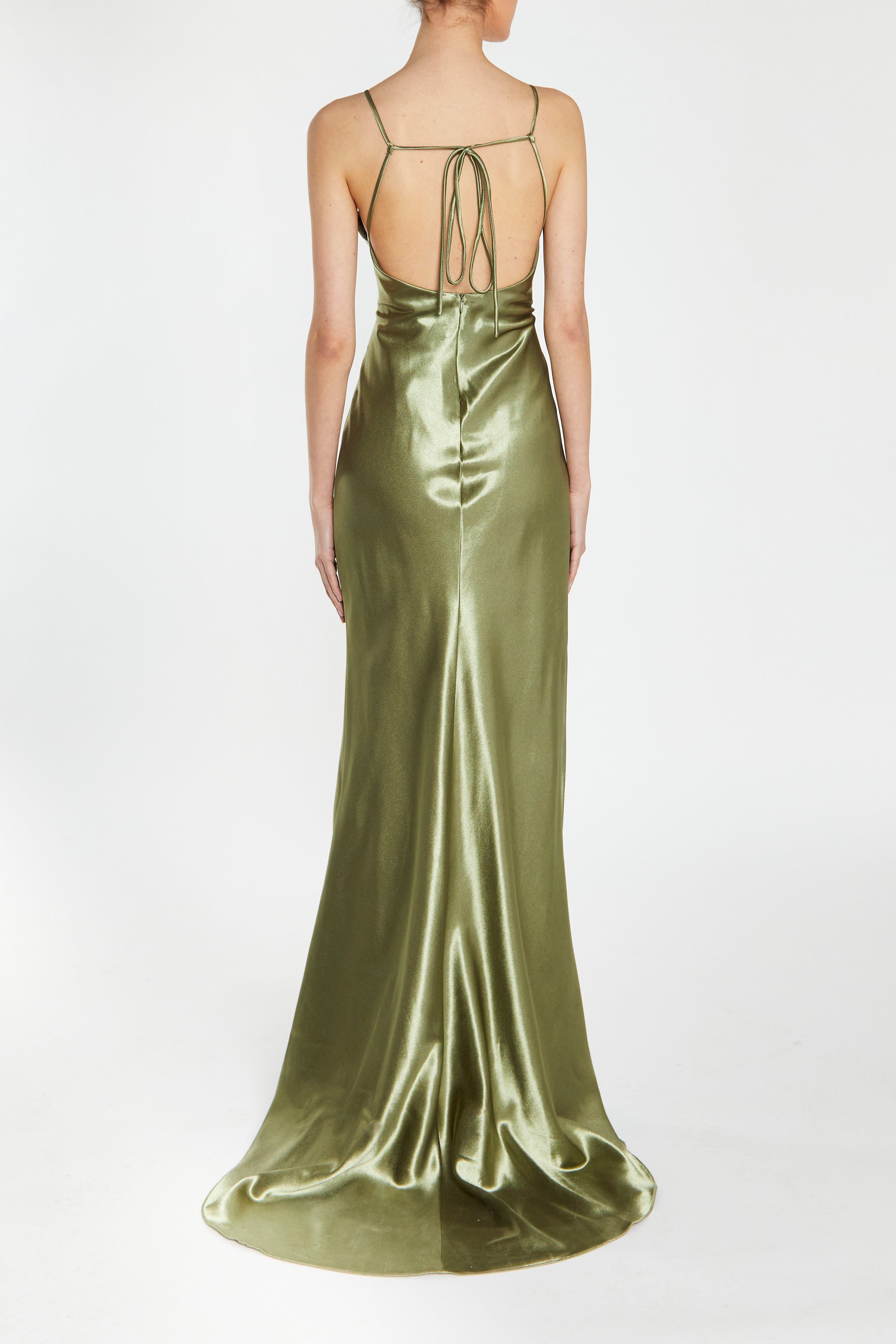 Pippa Sage Green Bridesmaid Cowl-Neck Slip Dress-image-3