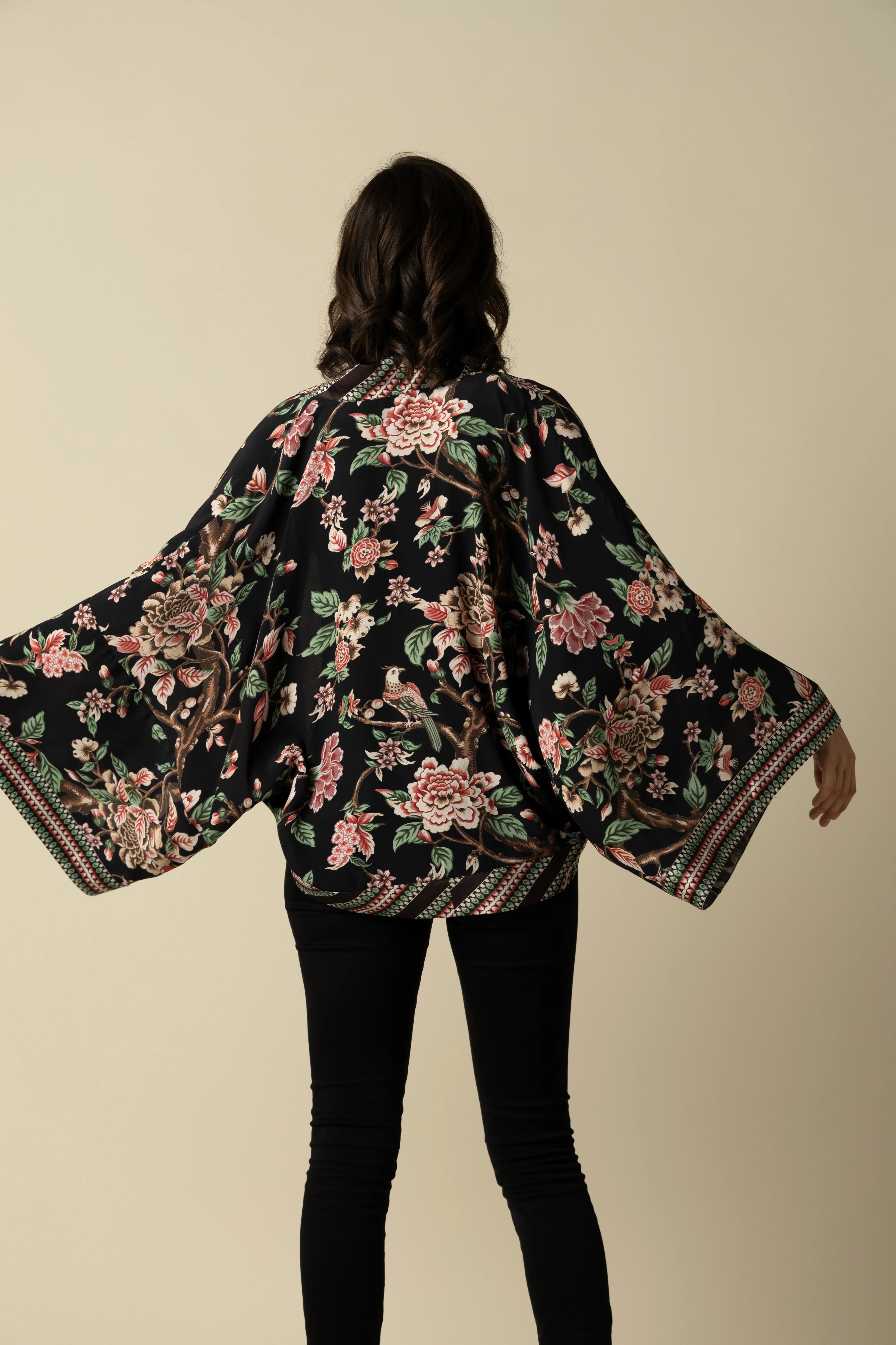 Raishma Studio Black Hallie Kimono