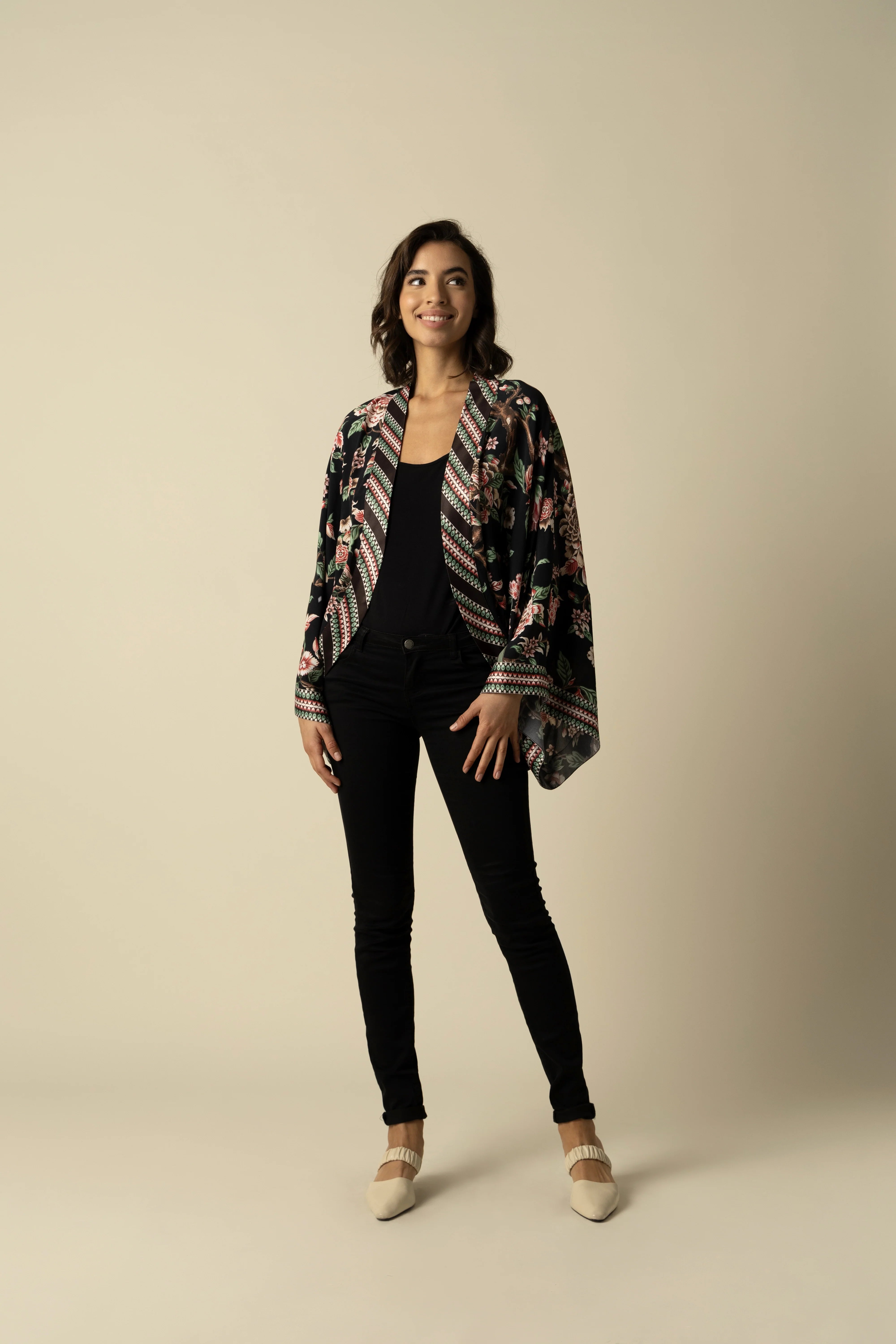 Raishma Studio Black Hallie Kimono