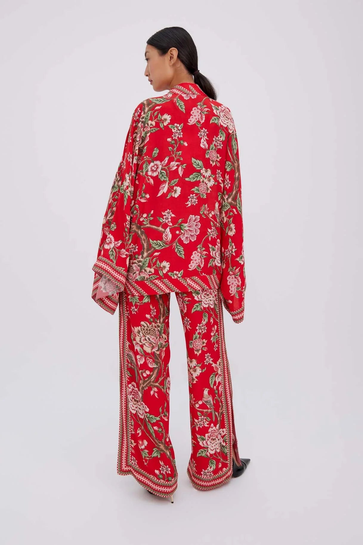 Raishma Studio Red Hallie Kimono