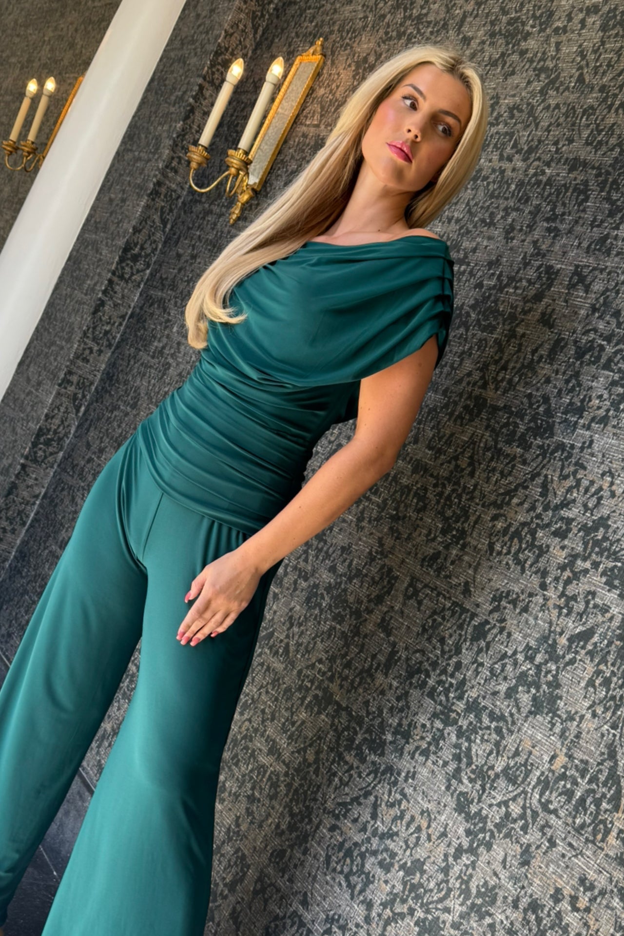 Atom Label Forest Green Carbon Jumpsuit