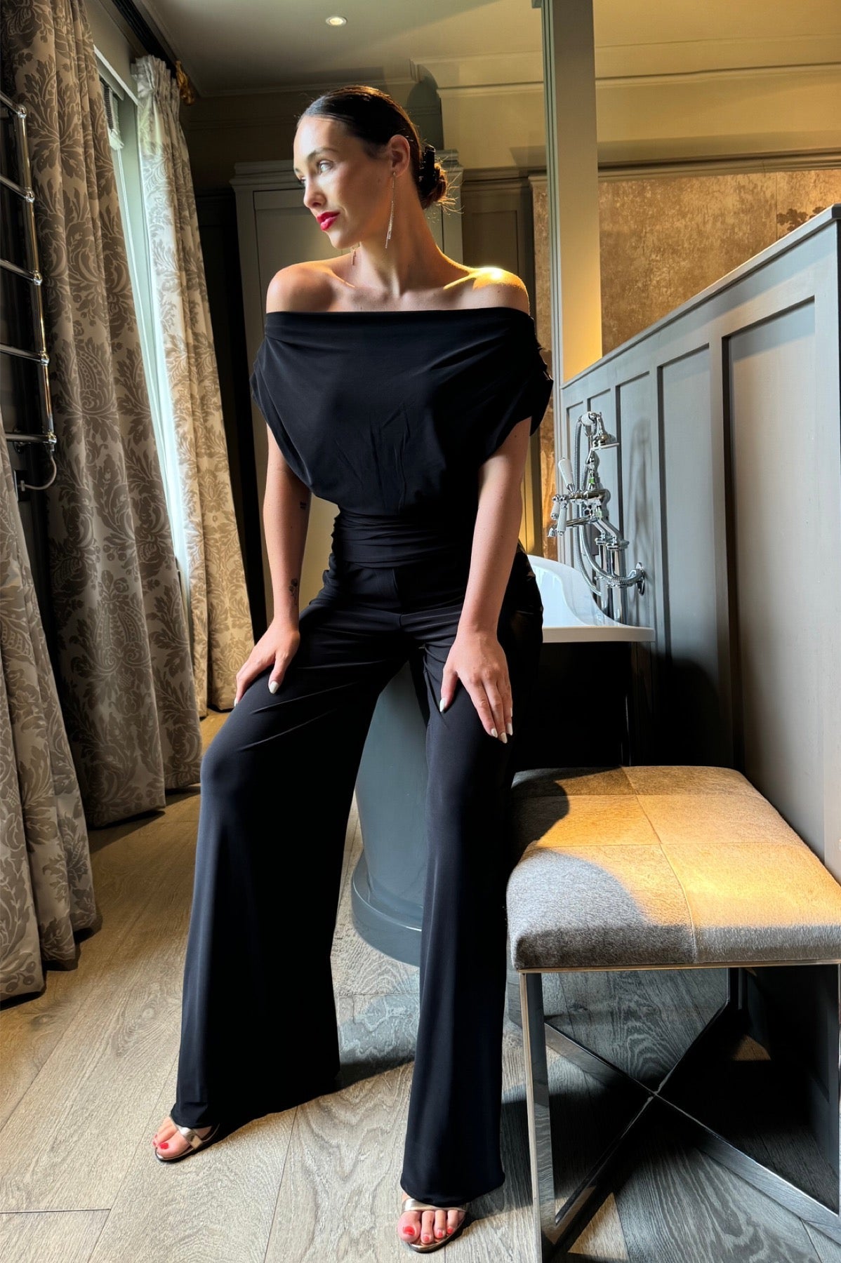 Atom Label Black Carbon Jumpsuit