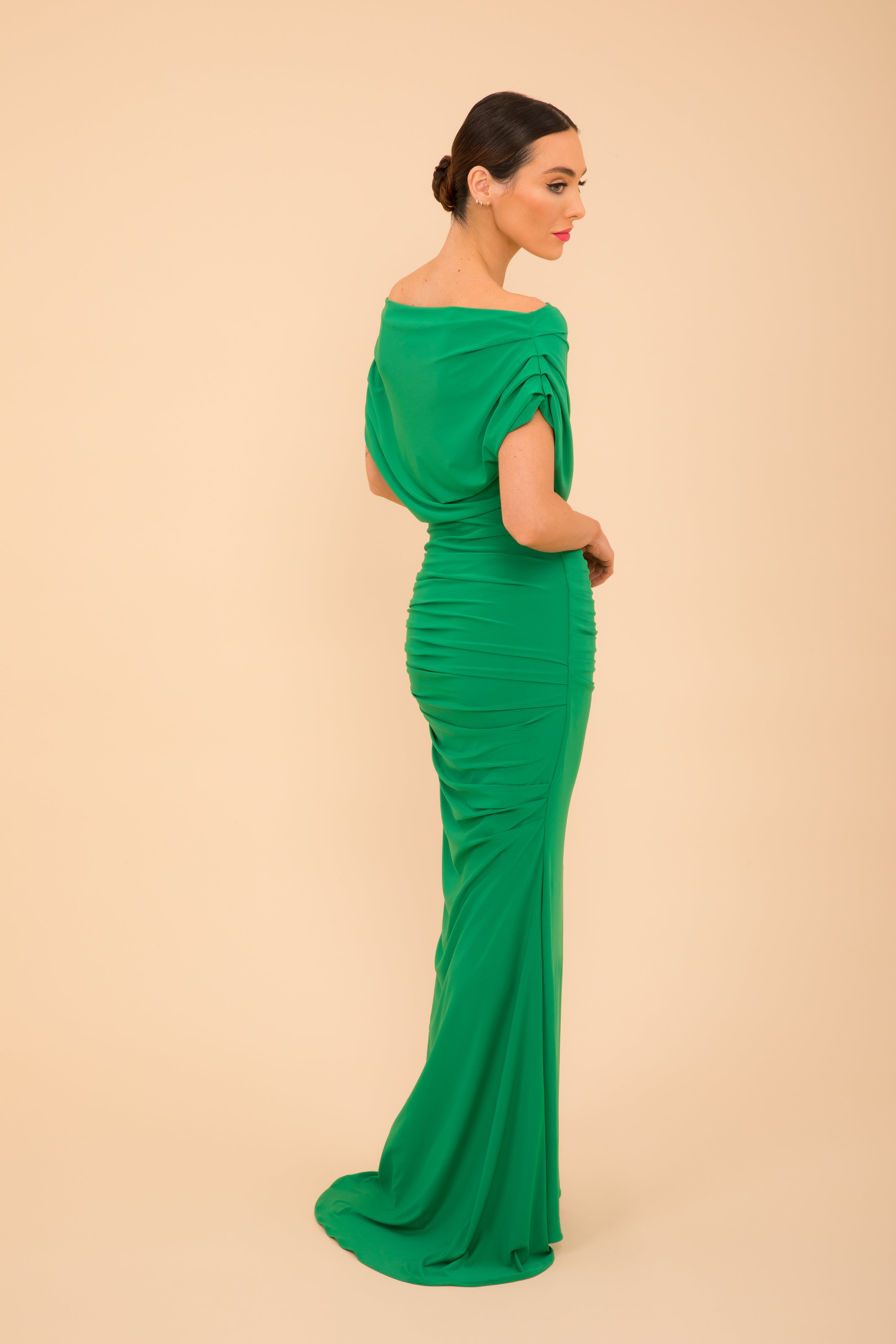 Atom Label Emerald Green Platinum Gown