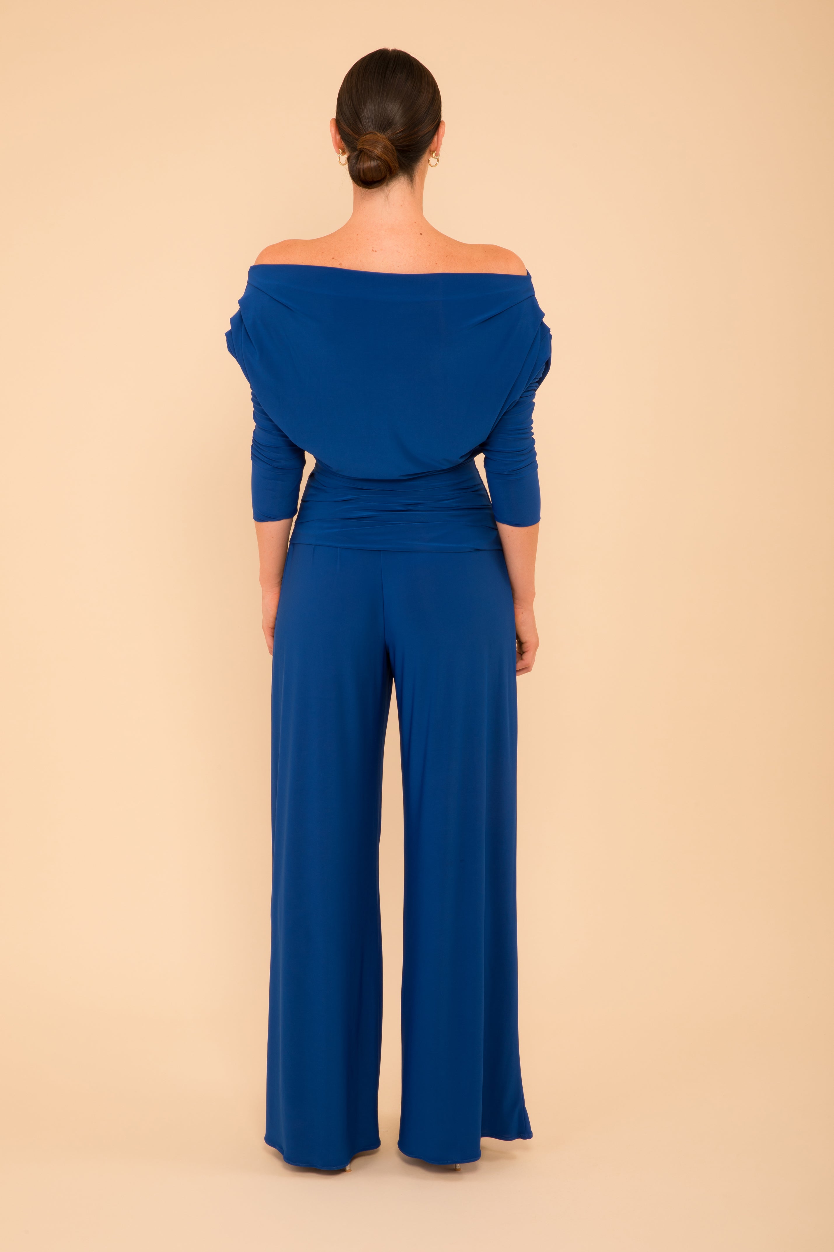 Atom Label Cobalt Ss26 Carbon Jumpsuit With Sleeve