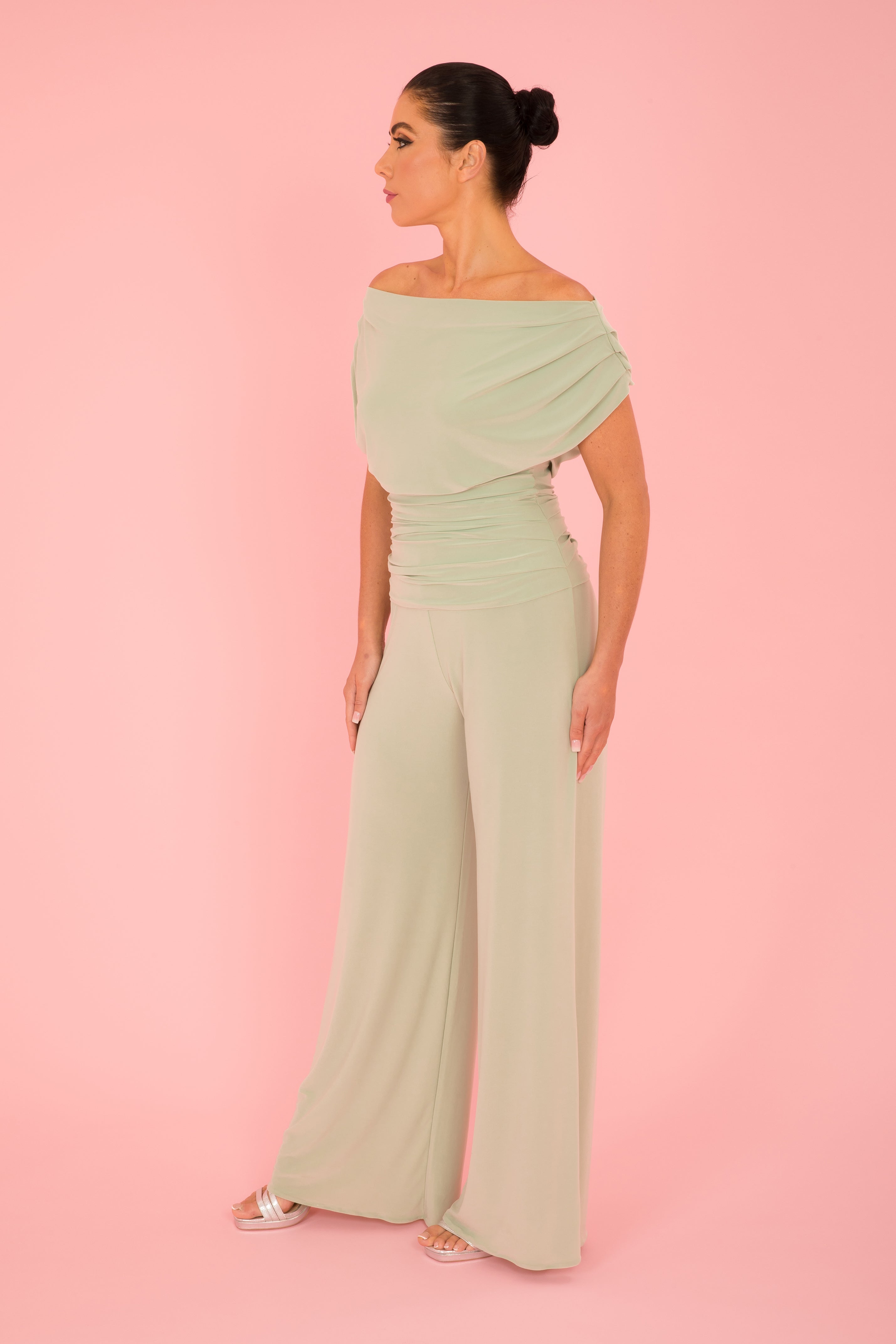 Atom Label Sage Green Carbon Jumpsuit
