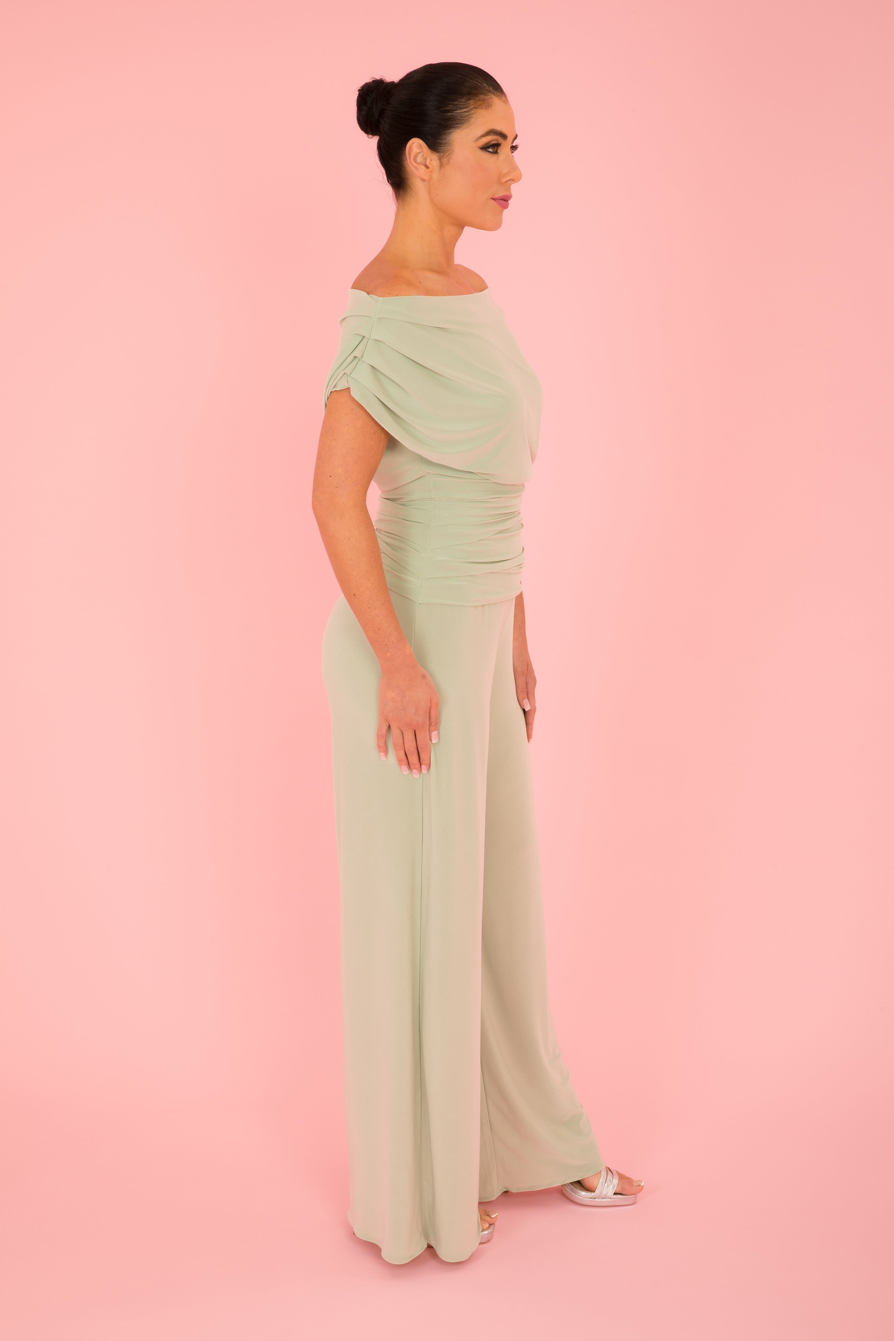 Atom Label Sage Green Carbon Jumpsuit