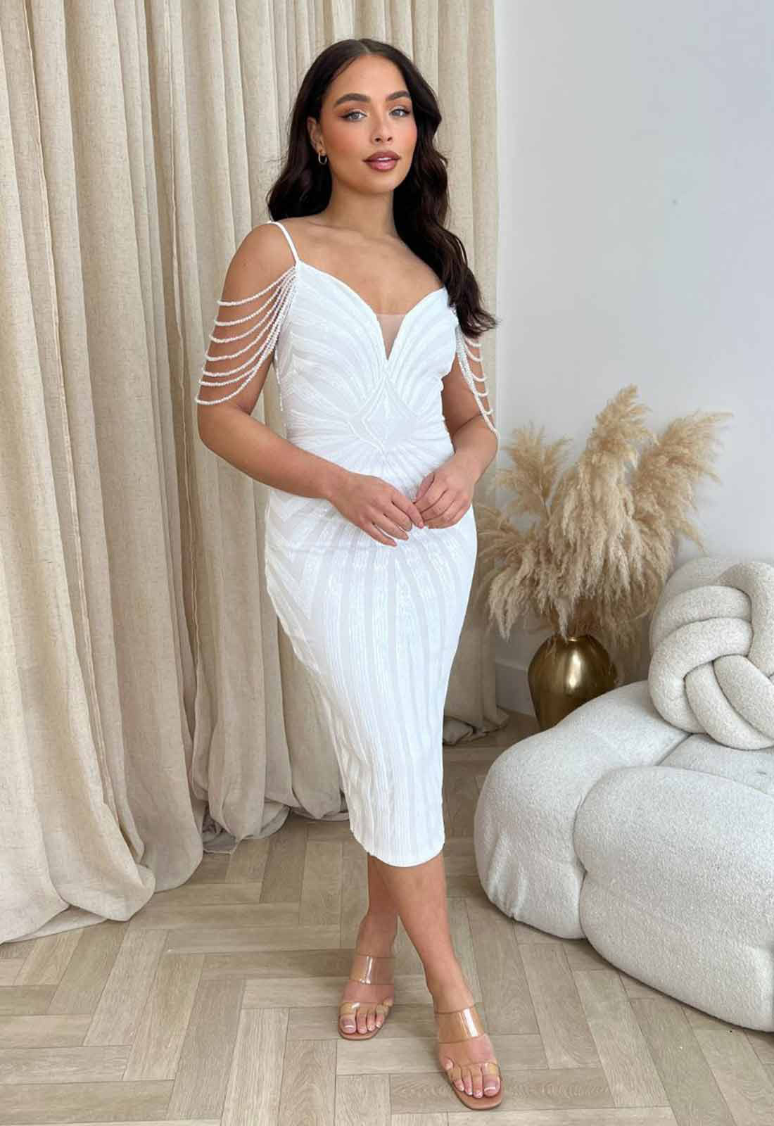 Nazz Collection White Promise Cocktail Dress