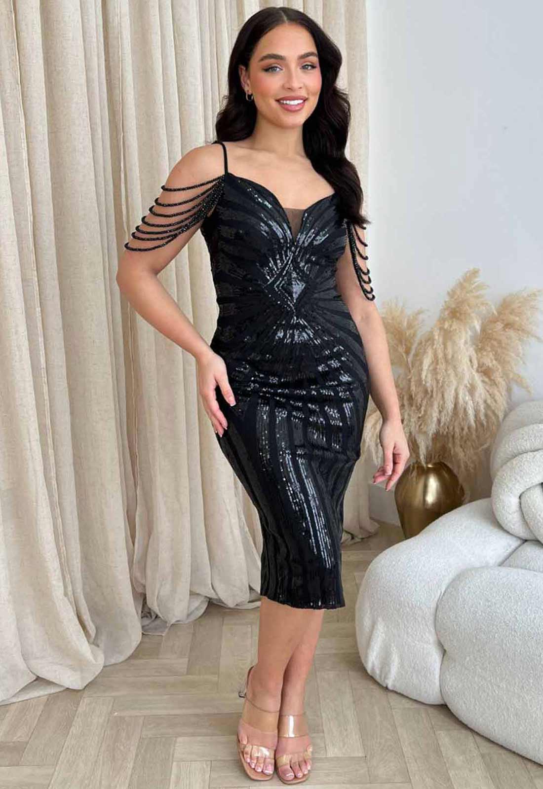 Nazz Collection Black Promise Cocktail Dress