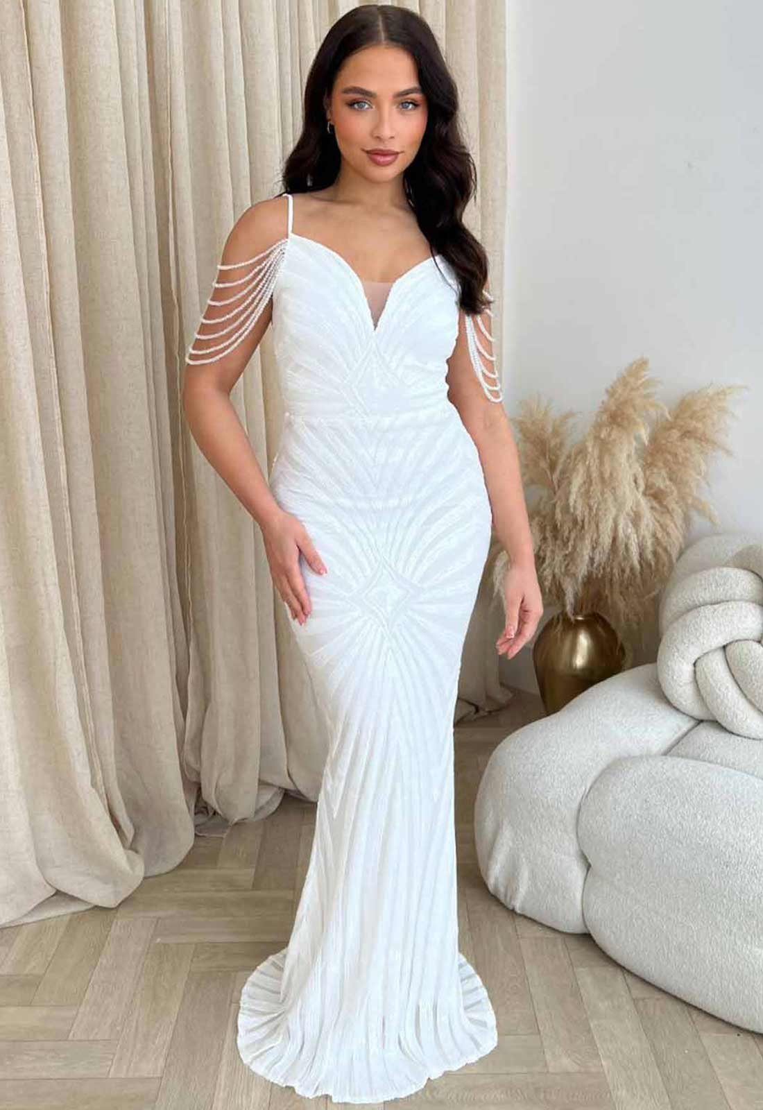 Nazz Collection White Vanity Maxi Dress