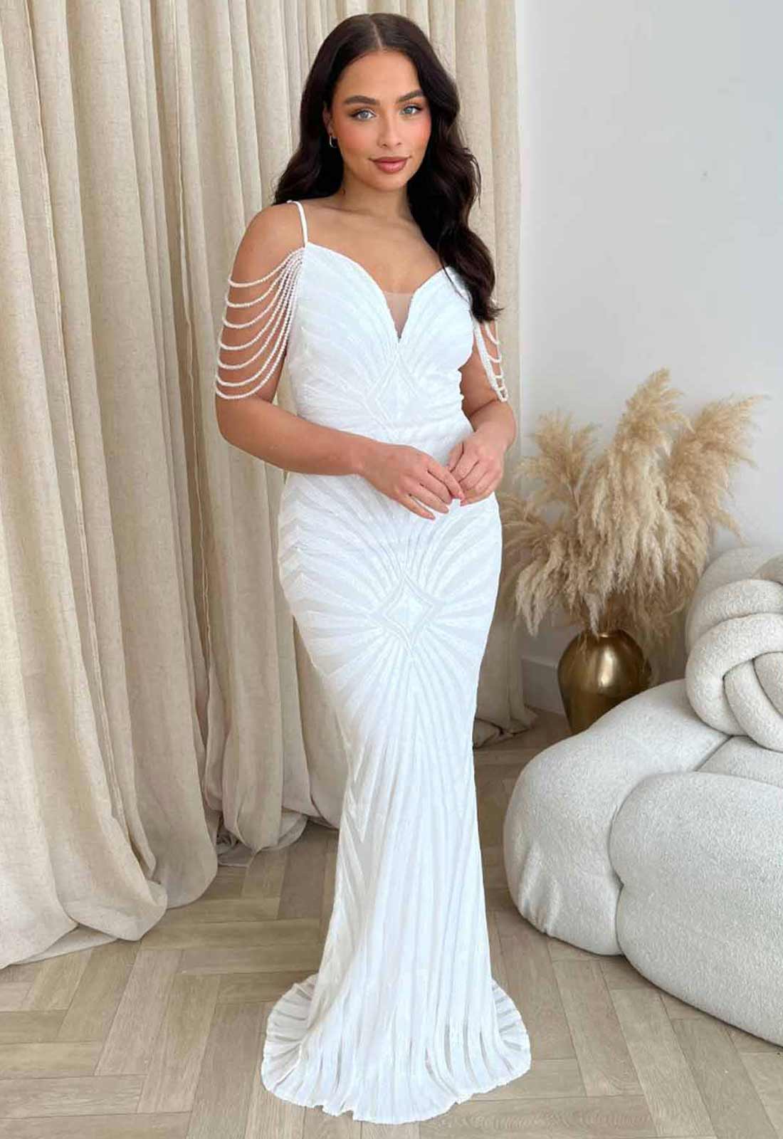 Nazz Collection White Vanity Maxi Dress