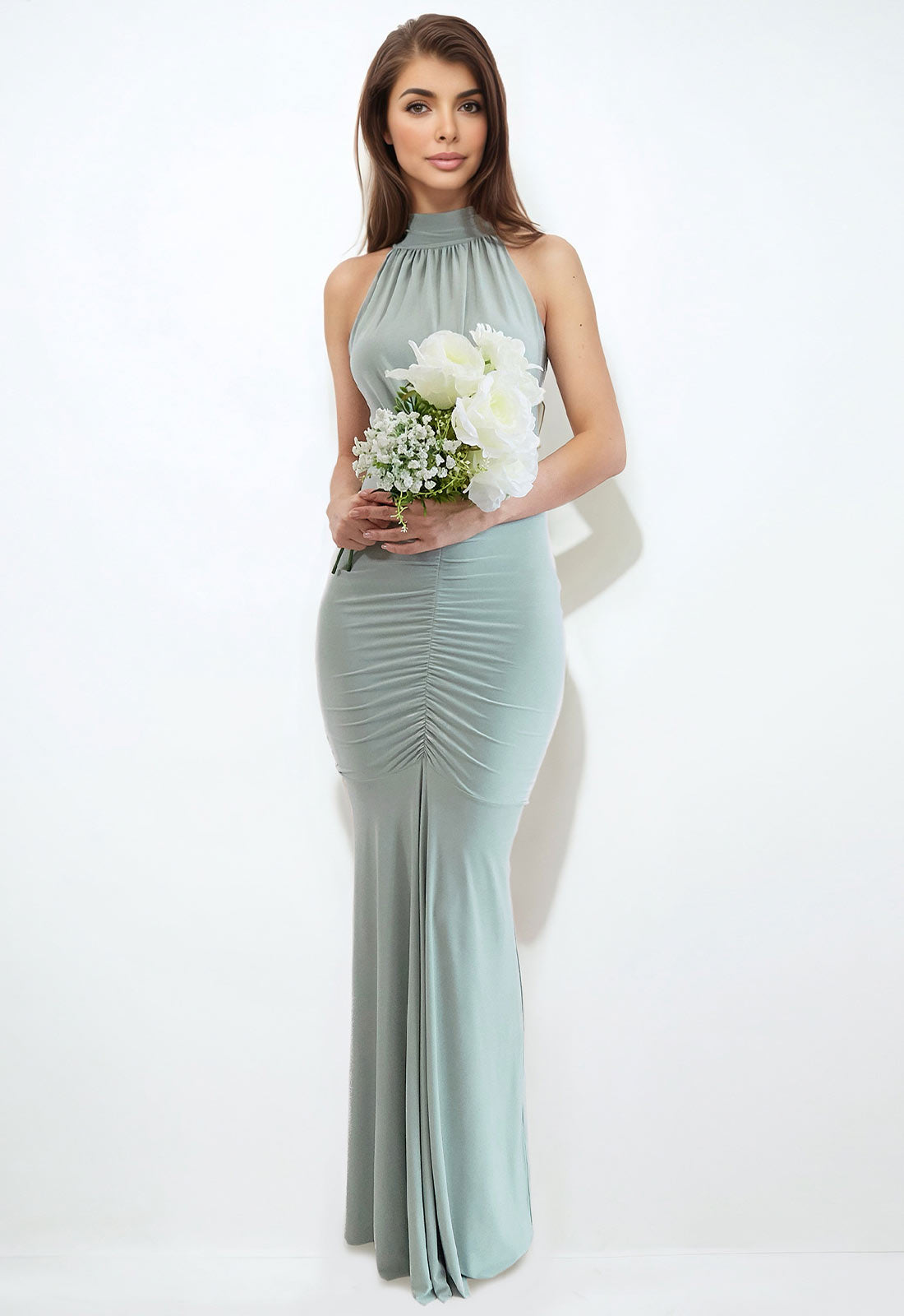 Honor Gold Sage Green Kyra Maxi Dress