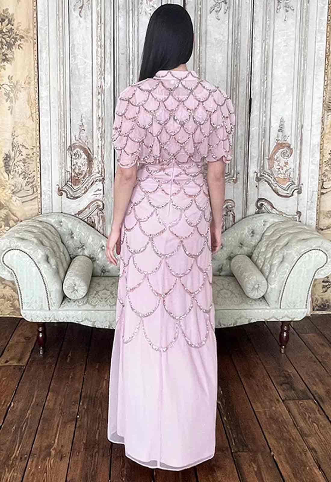 Raishma Couture Pink Katherine Beaded Dress