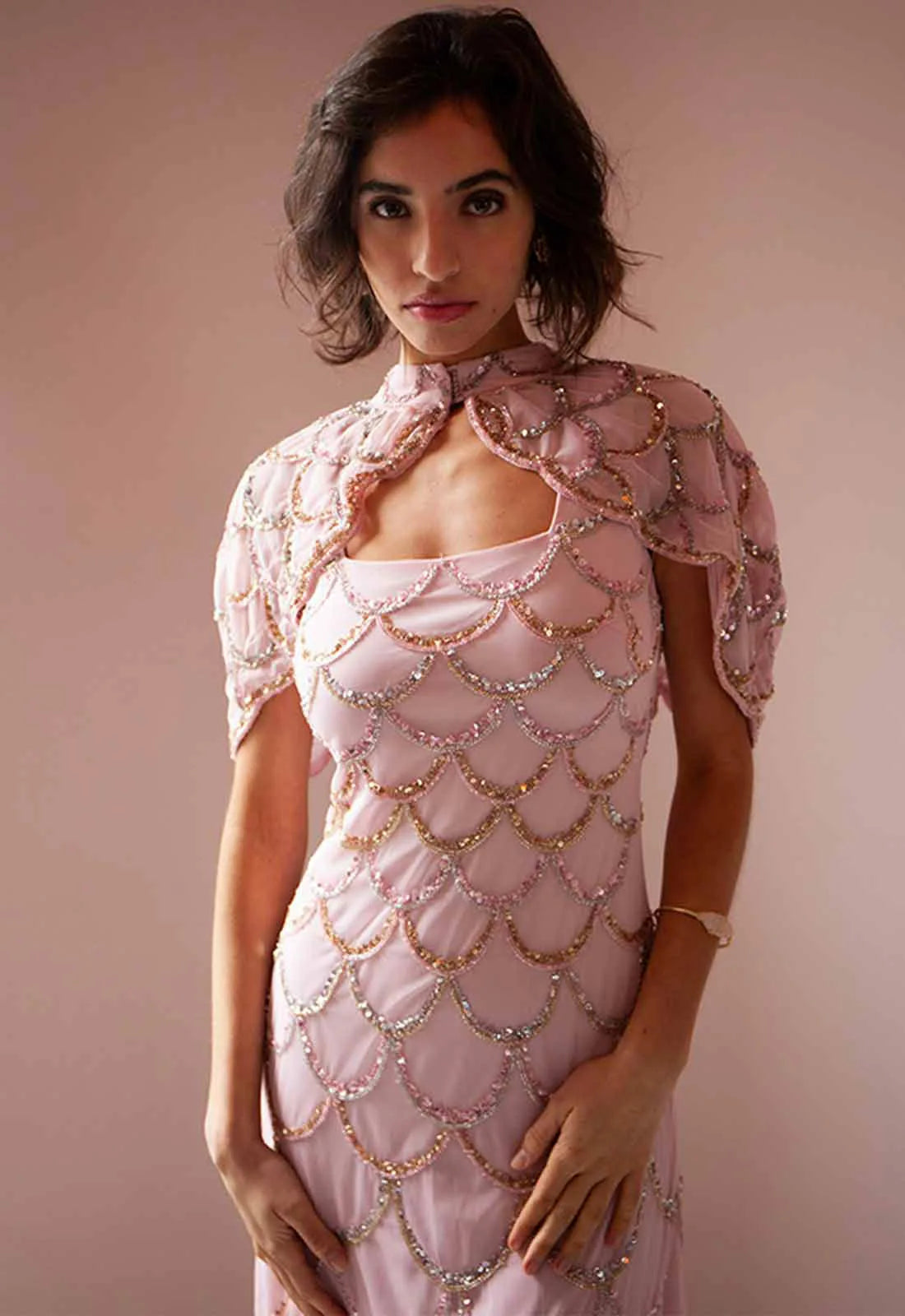 Raishma Couture Pink Katherine Beaded Dress