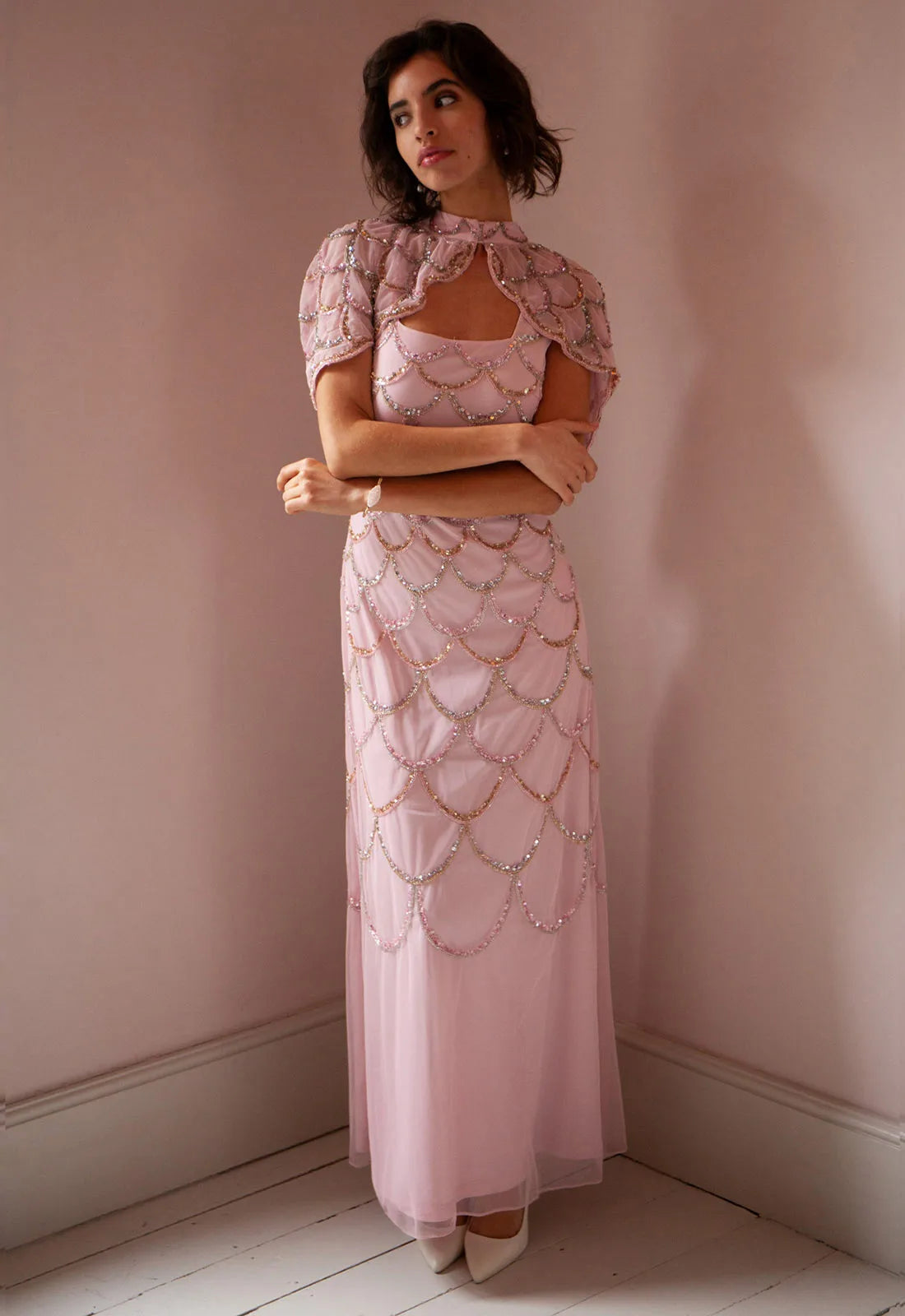 Raishma Couture Pink Katherine Beaded Dress