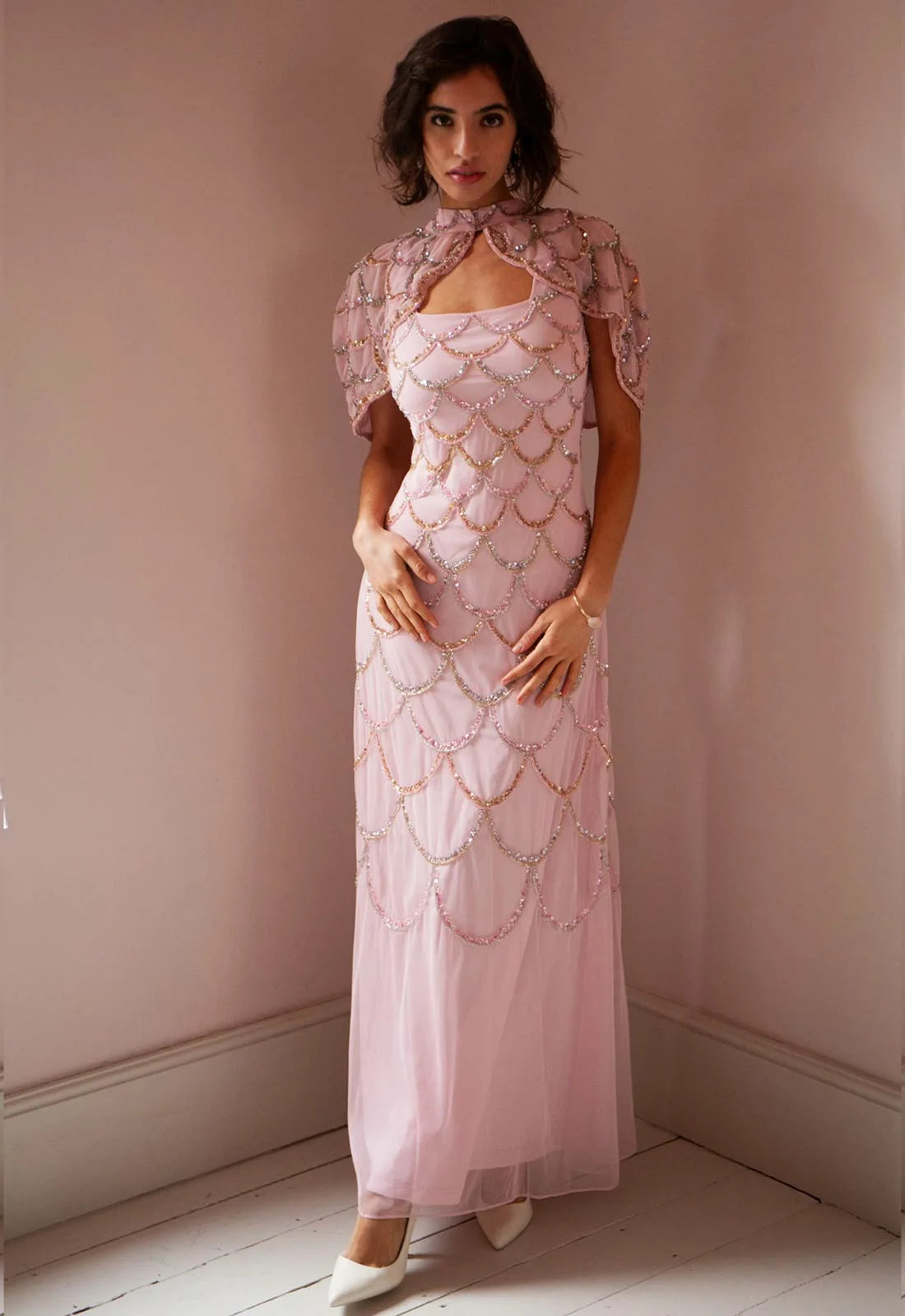 Raishma Couture Pink Katherine Beaded Dress