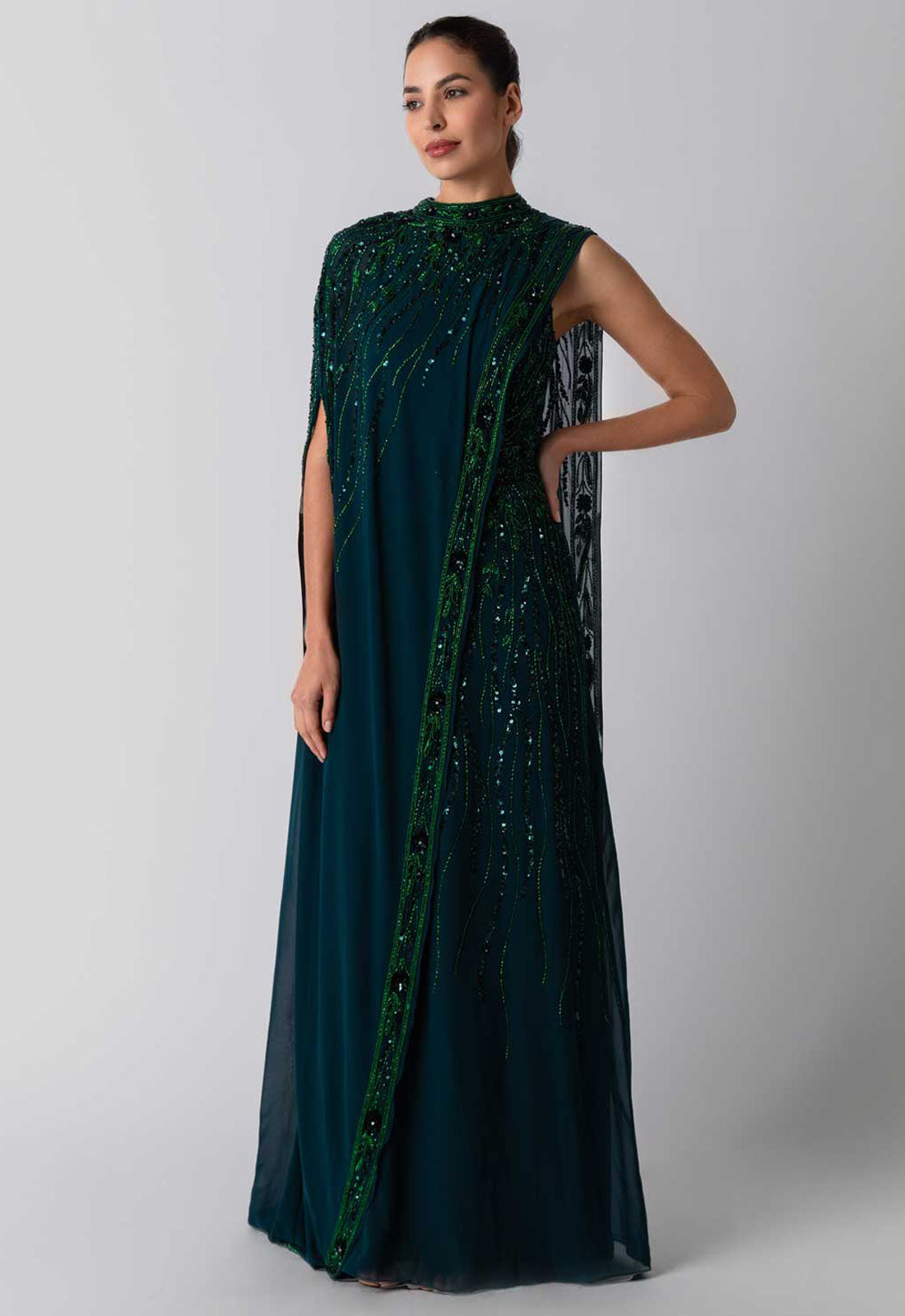 Raishma Couture Green Lara Maxi Dress