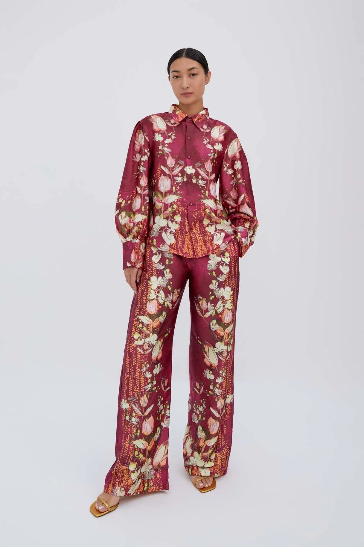 Raishma Studio Burgundy Lauren Shirt