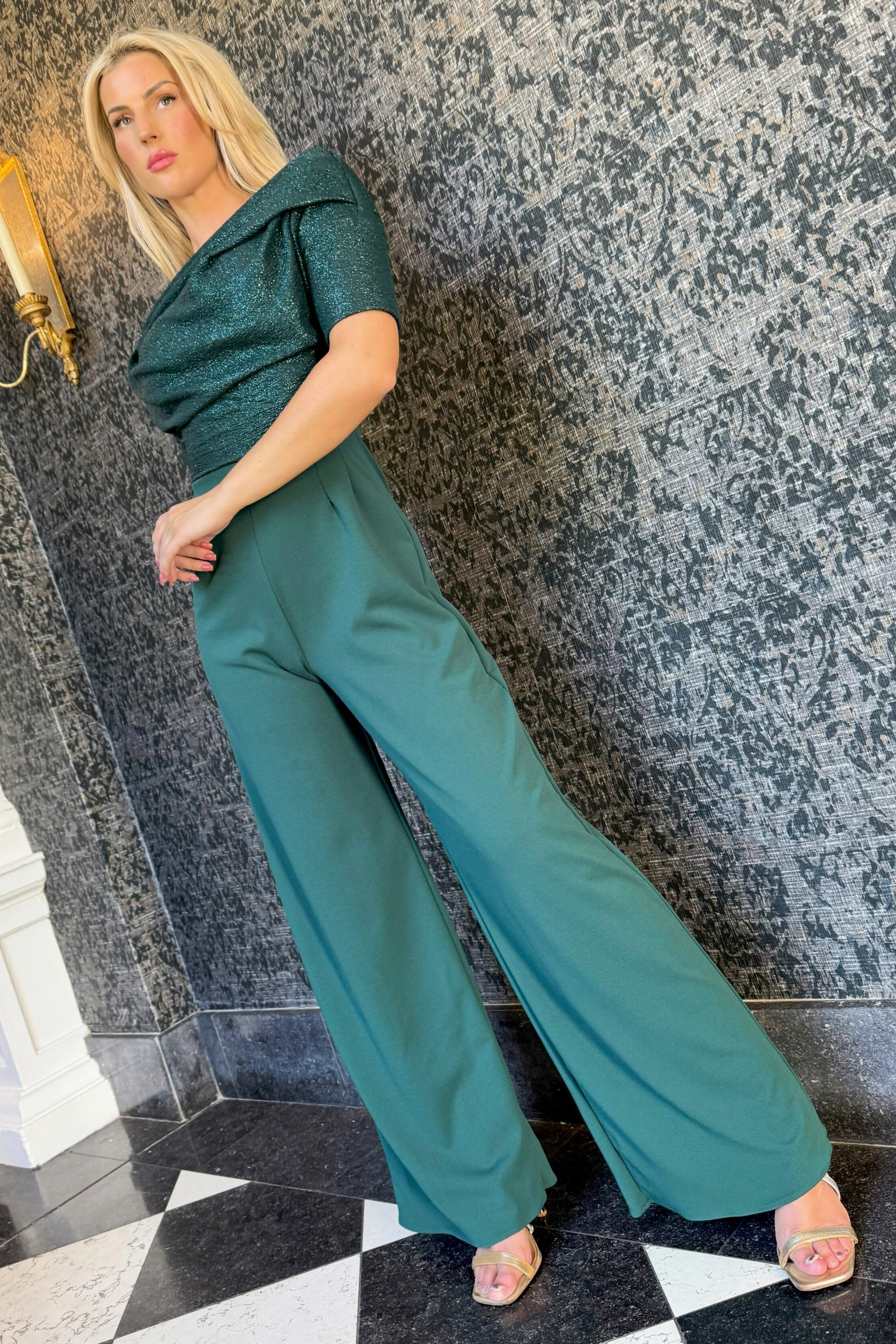 Atom Label Forest Green Lima Jumpsuit