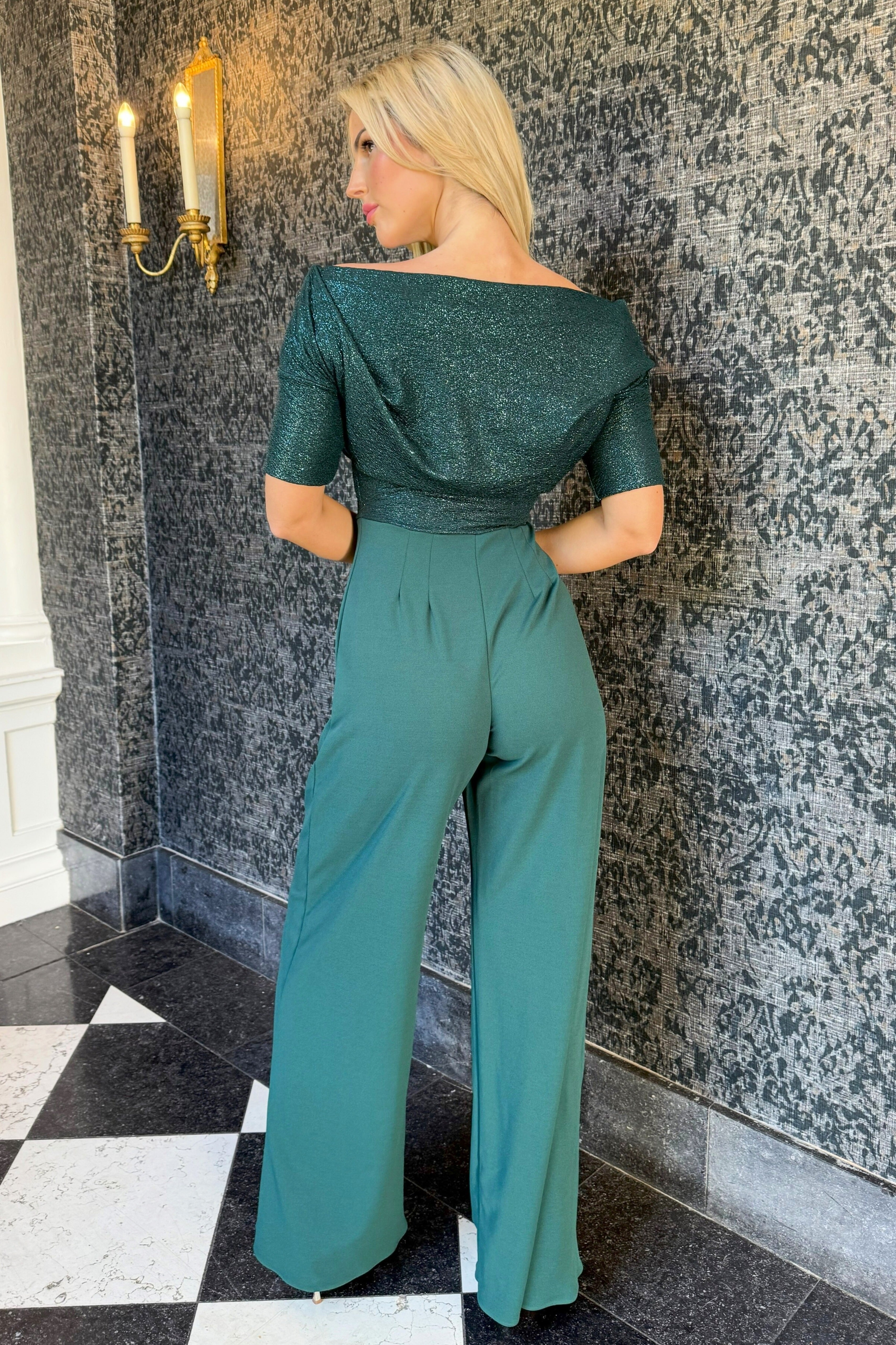 Atom Label Forest Green Lima Jumpsuit