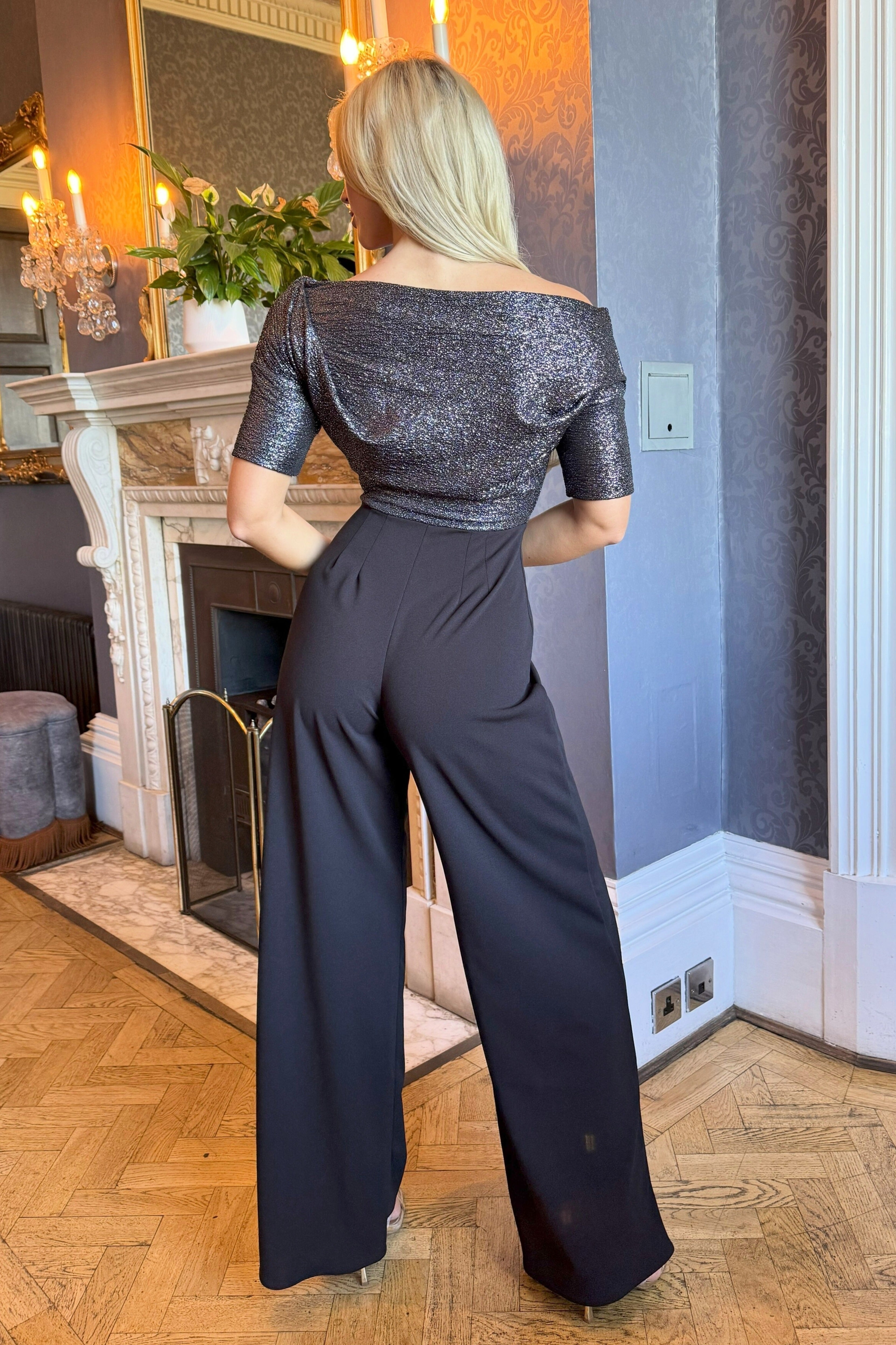 Atom Label Black Lima Sparkle Jumpsuit