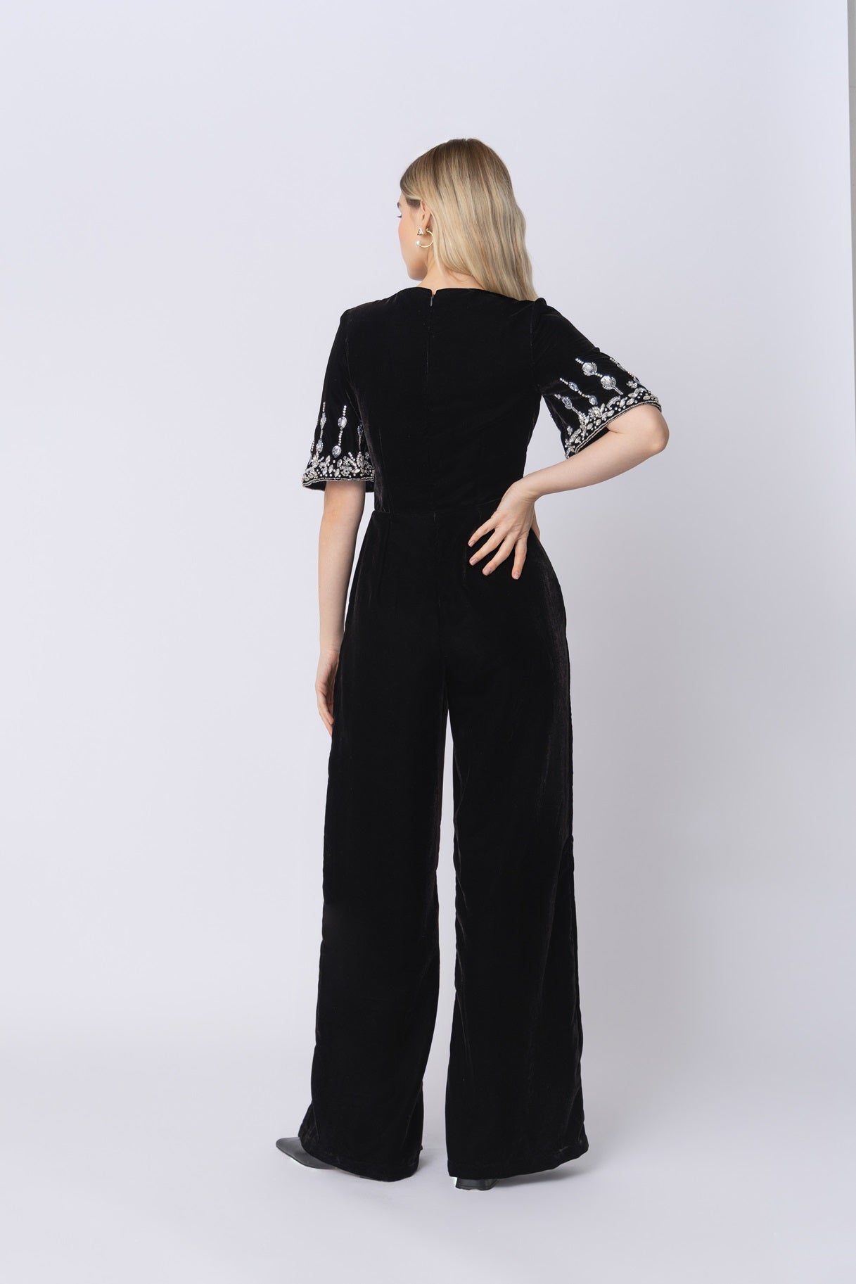 Raishma Couture Black Luna Black Jumpsuit